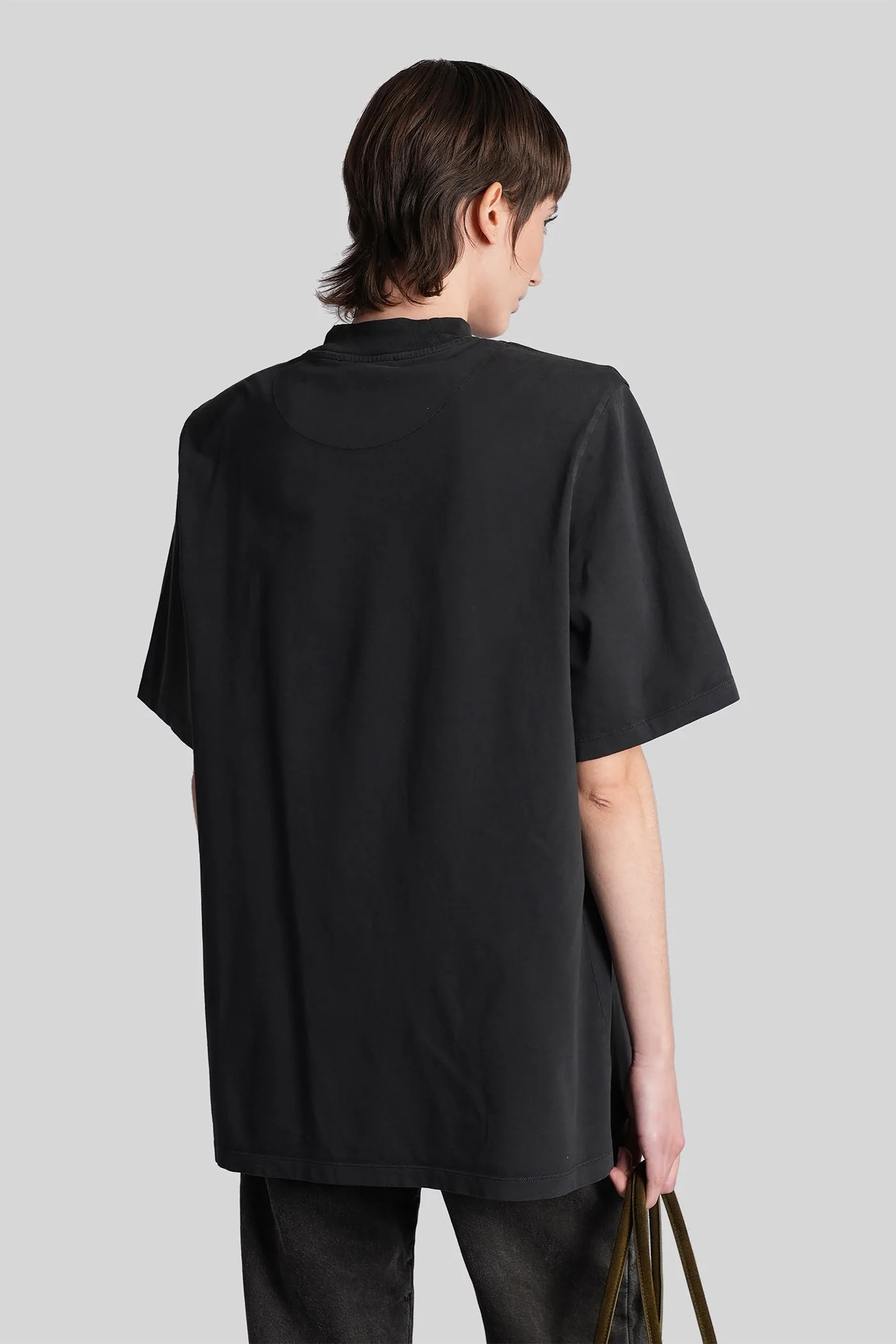 T-Shirt in black cotton - Image 3