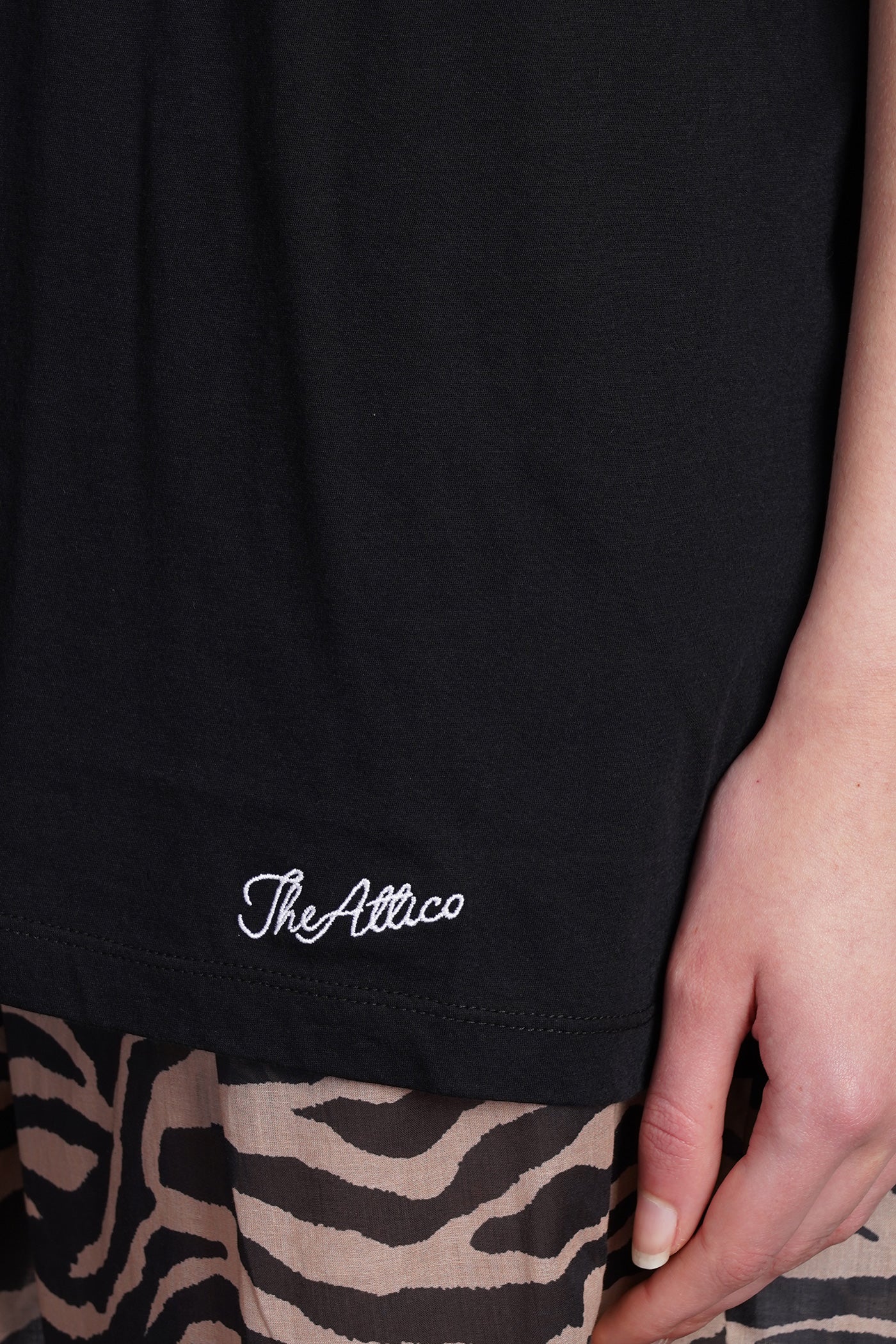 T-Shirt in black cotton - Image 5