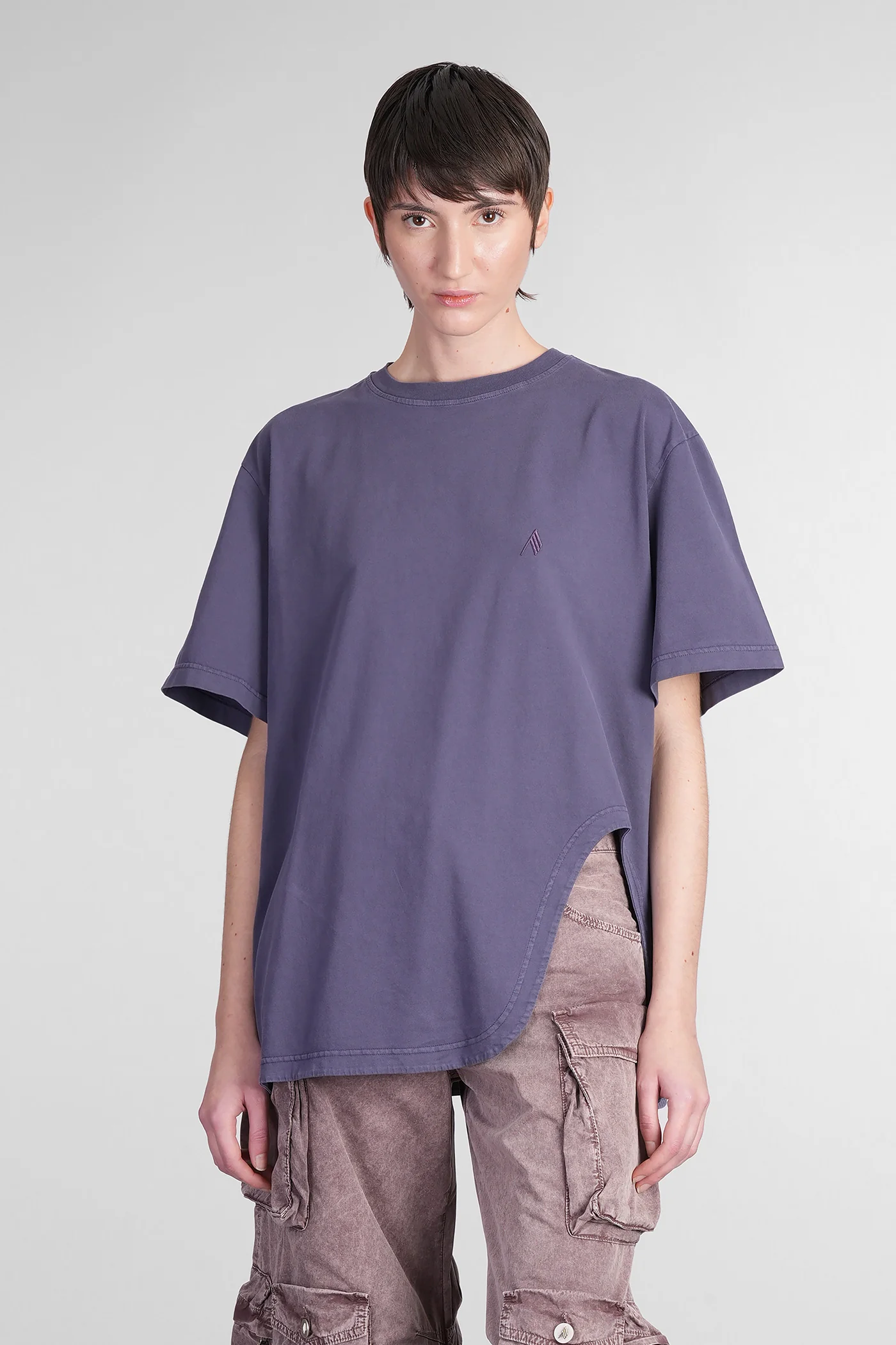 T-Shirt in Viola cotton