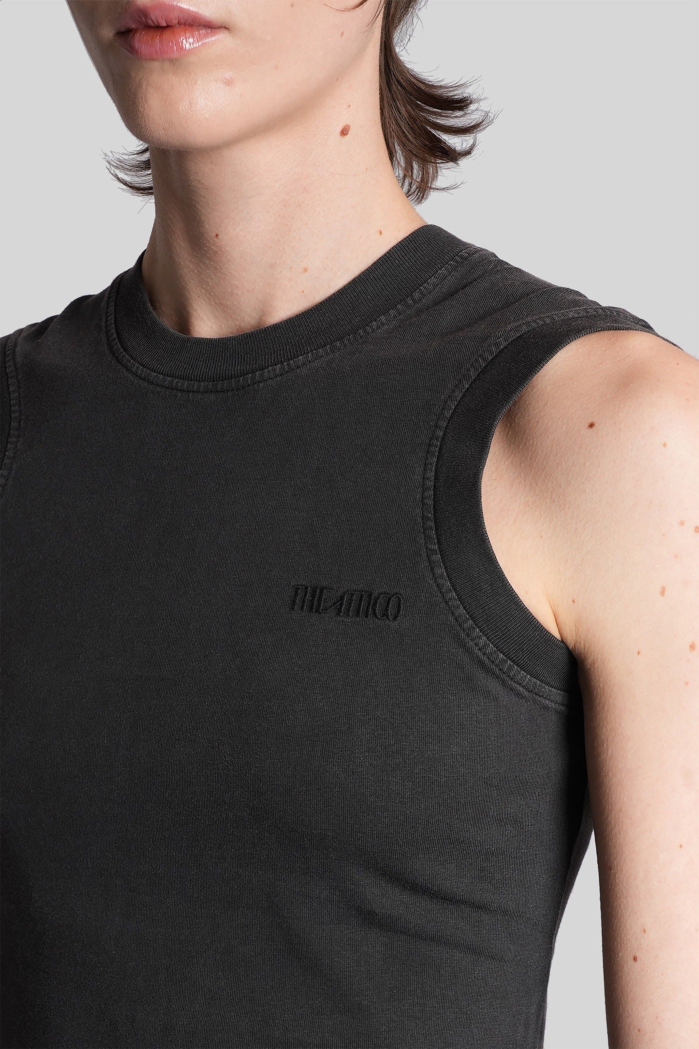 tank Top in black cotton - Image 5