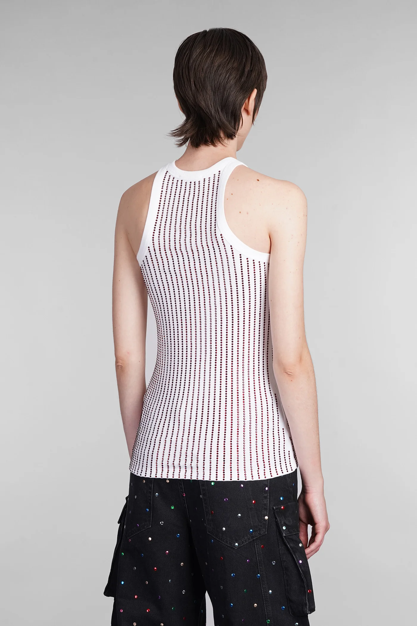 tank Top in white cotton - Image 3