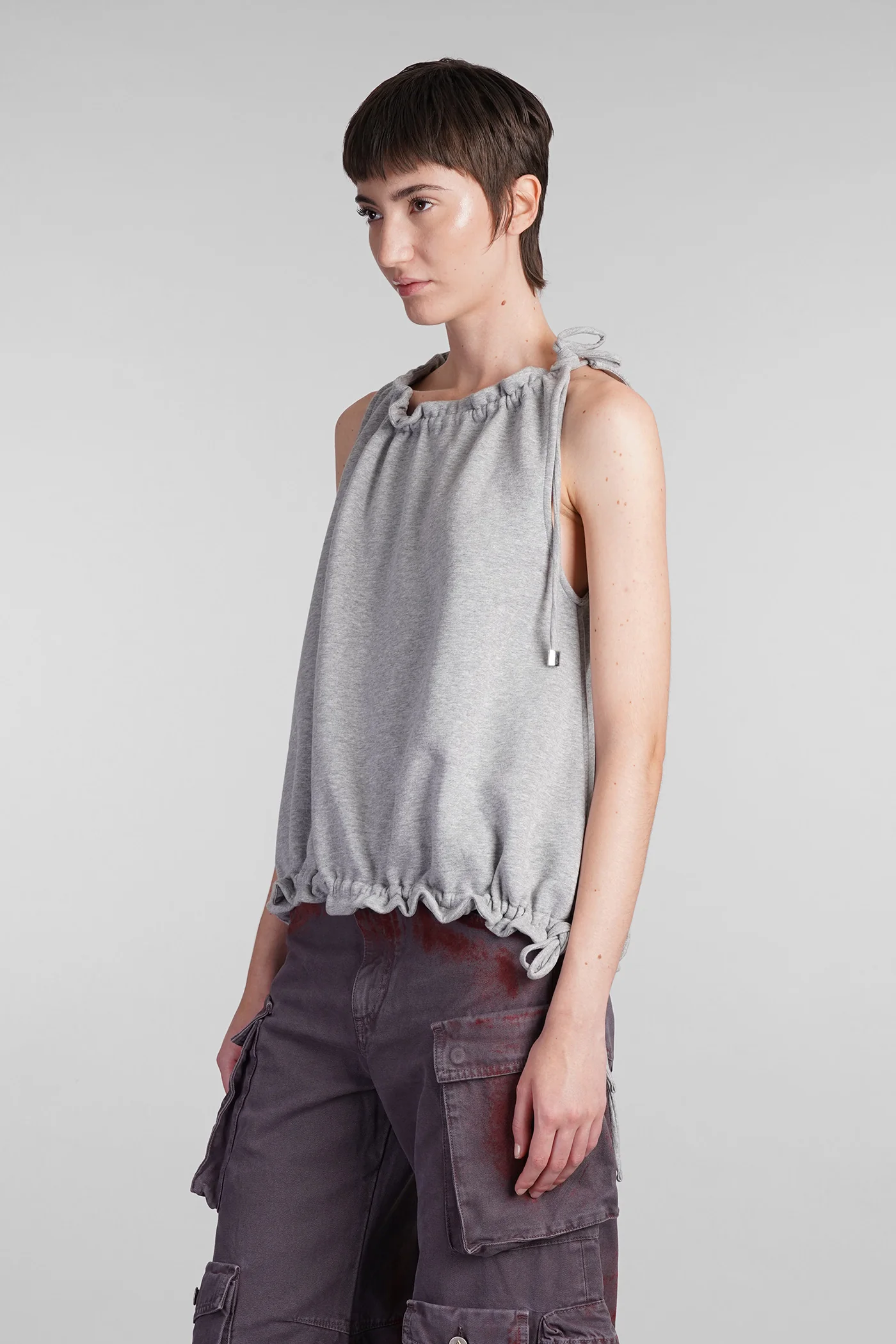 Topwear in grey cotton - Image 4