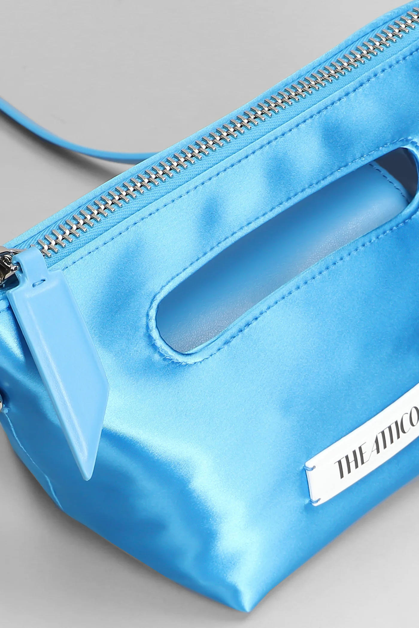 Via dei giardini 15 Hand bag in cyan acetate - Image 4