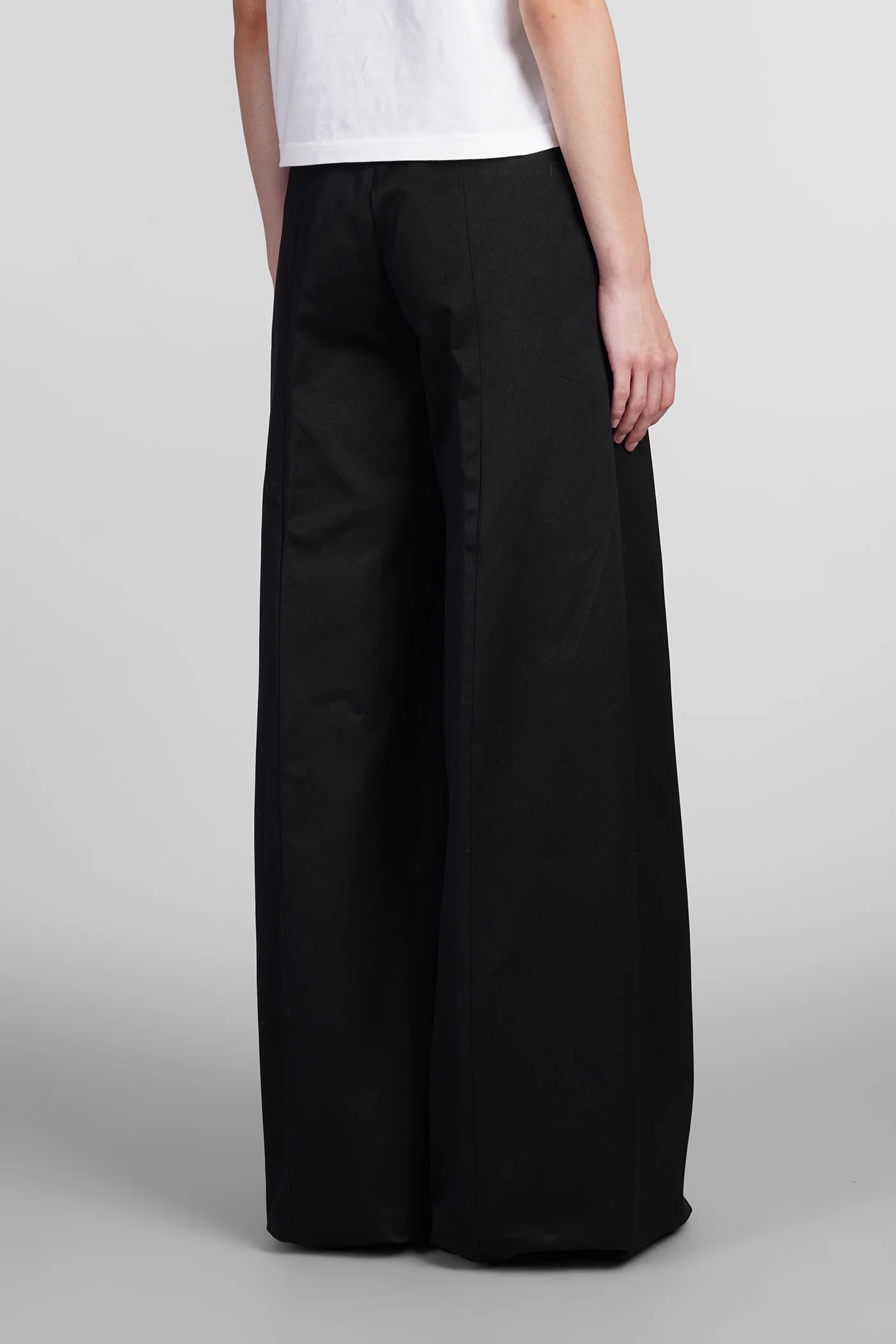 Alma Pants in black cotton - Image 3