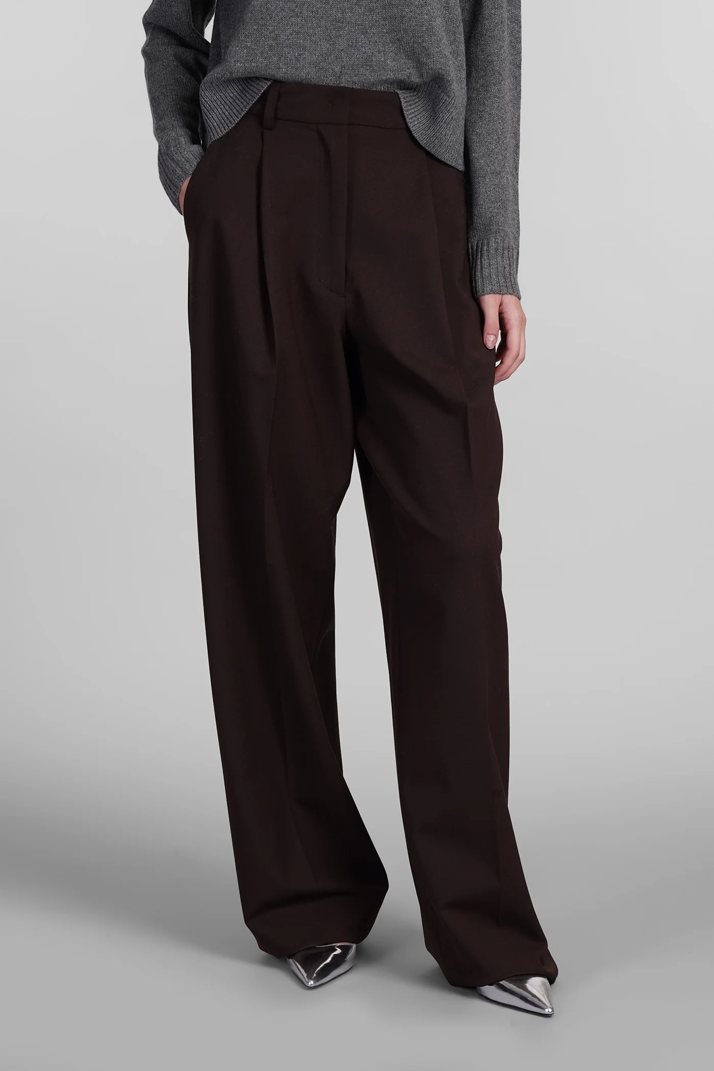 Axel Pants in brown wool