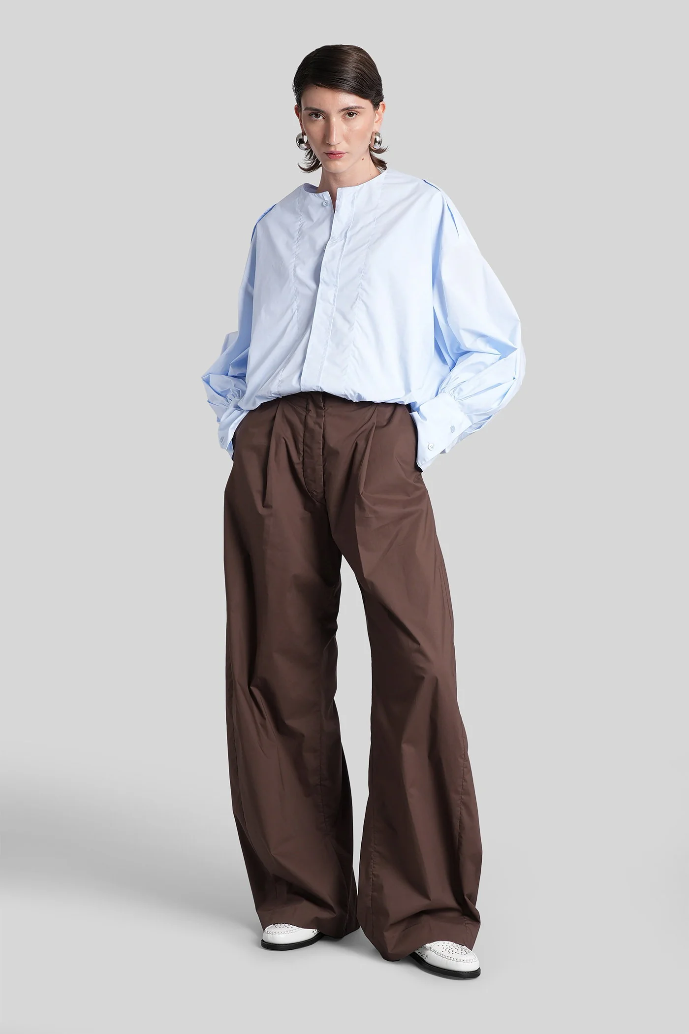 Billie 3111 Pants in brown cotton - Image 2