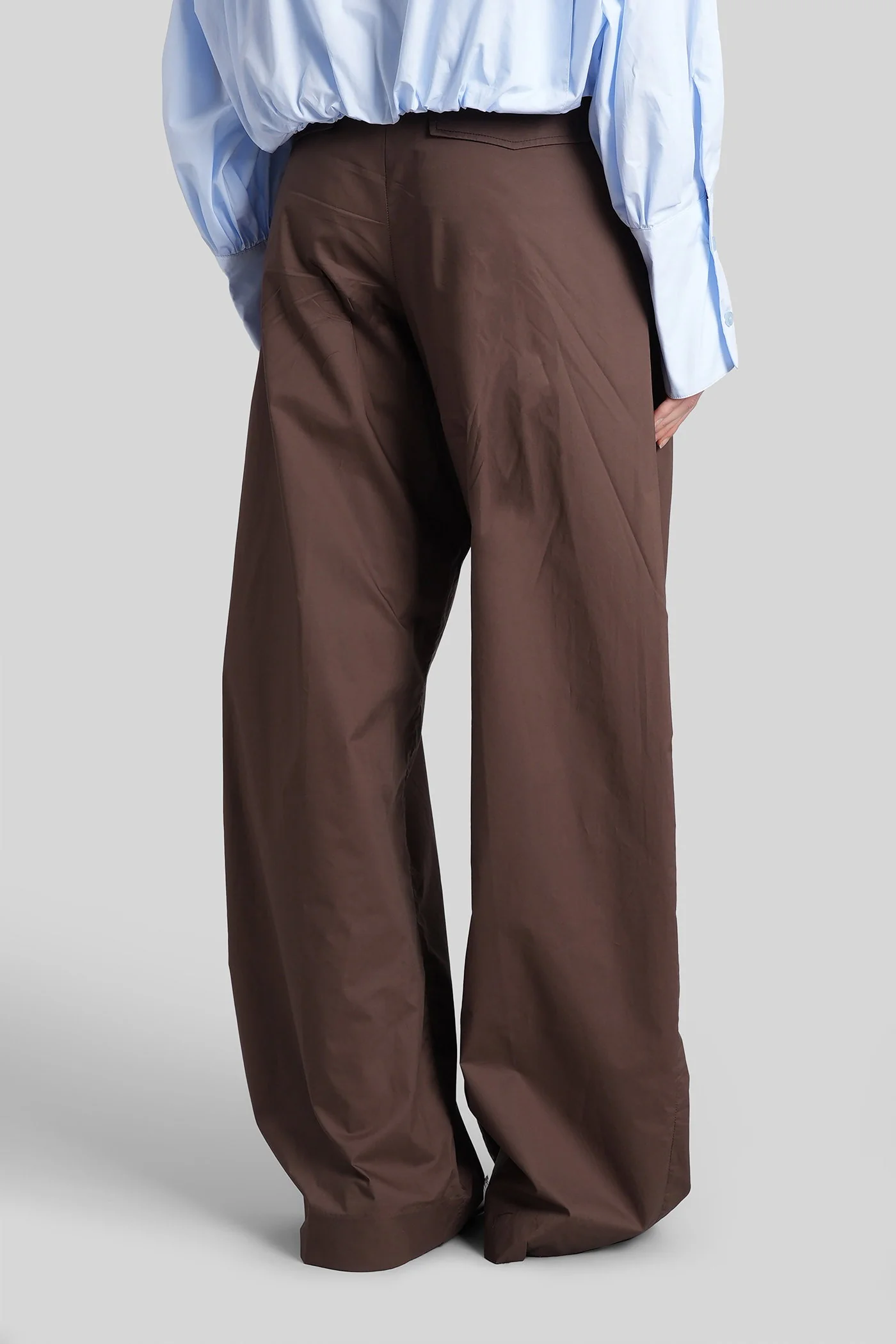 Billie 3111 Pants in brown cotton - Image 3