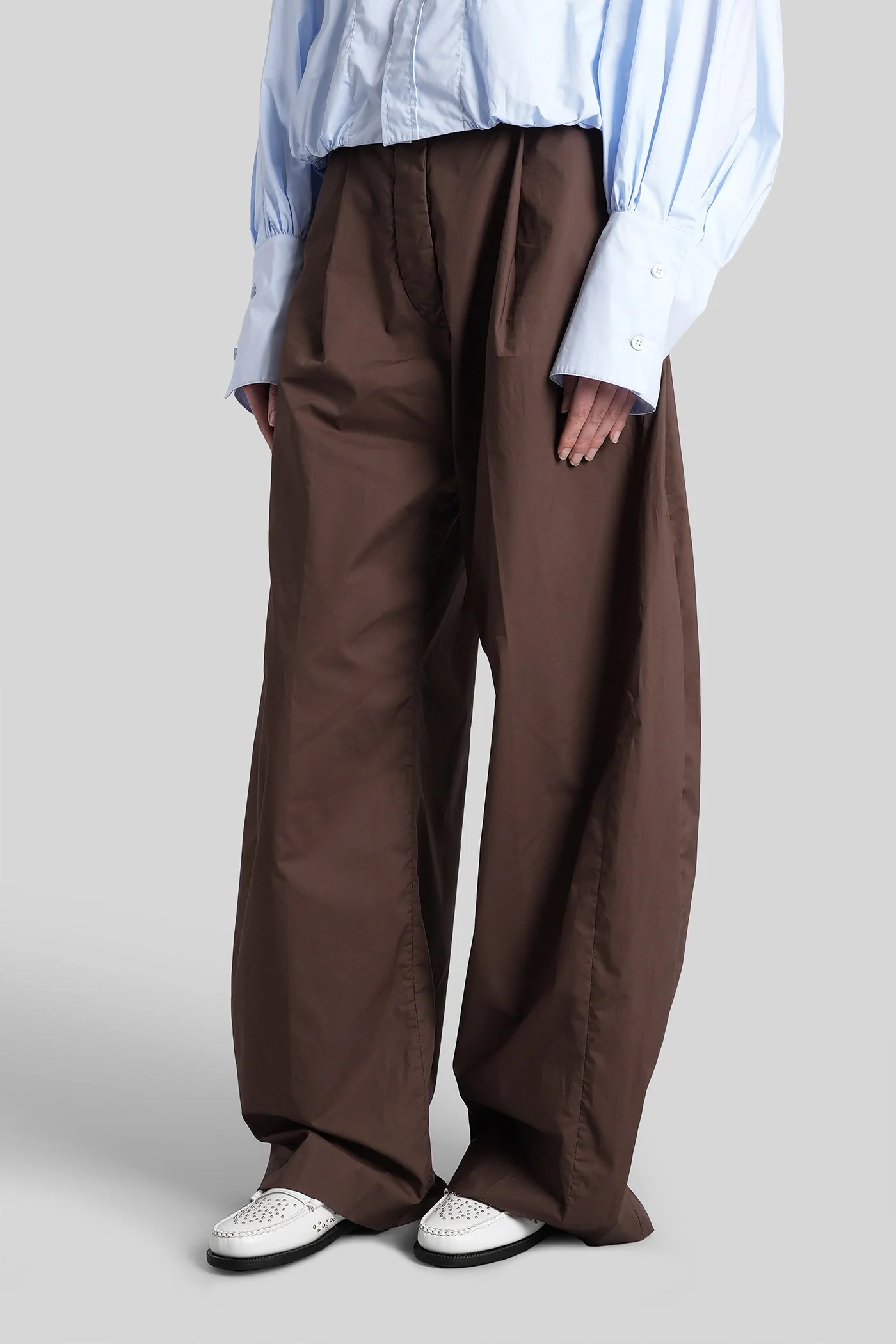 Billie 3111 Pants in brown cotton - Image 4