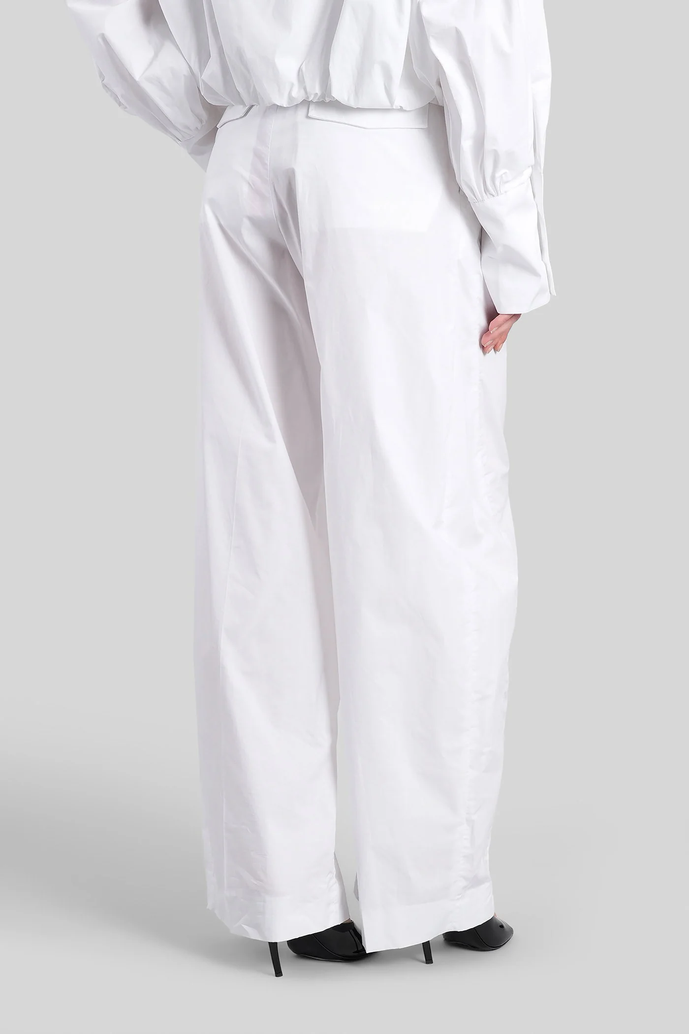 Billie 3111 Pants in white cotton - Image 3