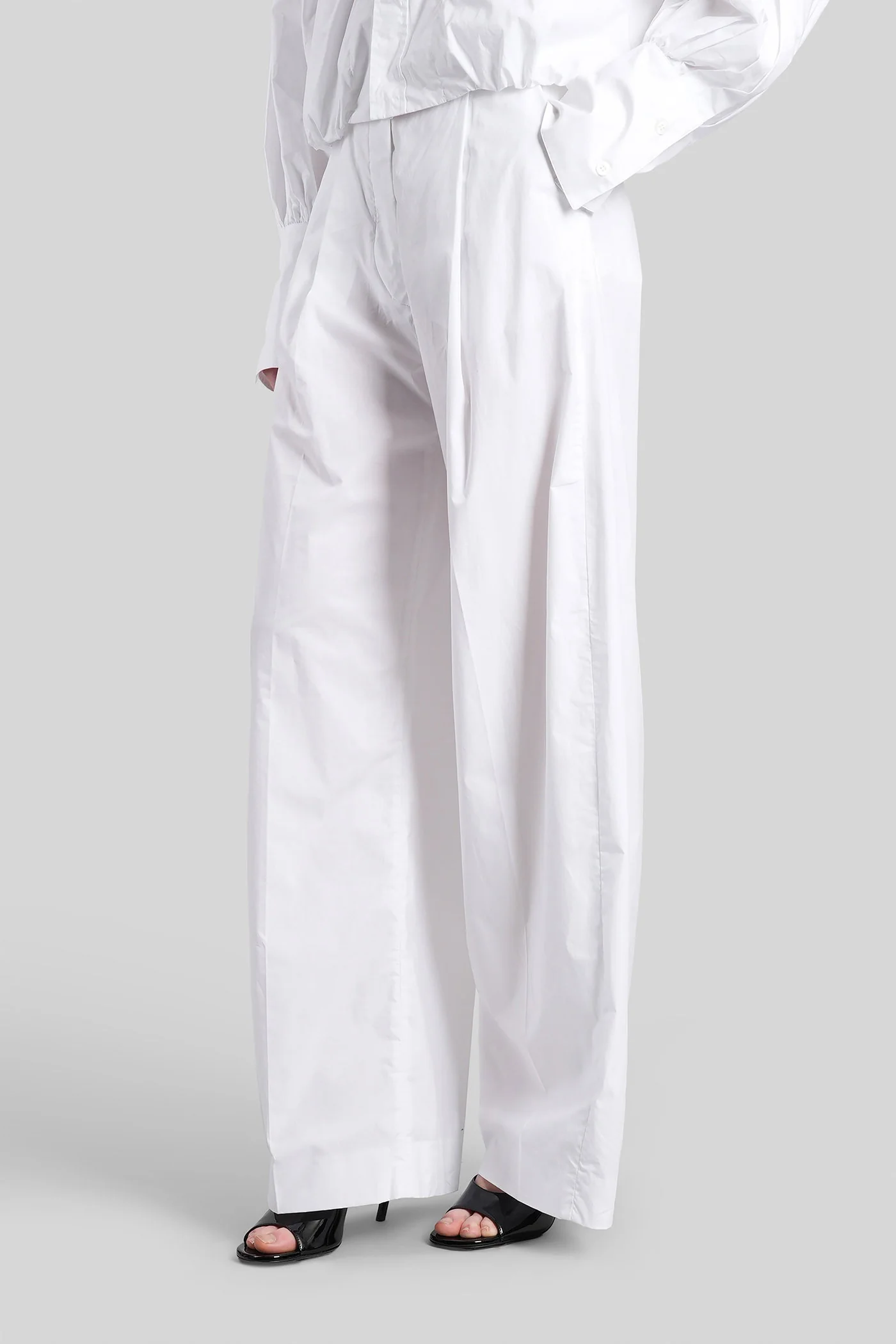 Billie 3111 Pants in white cotton - Image 4