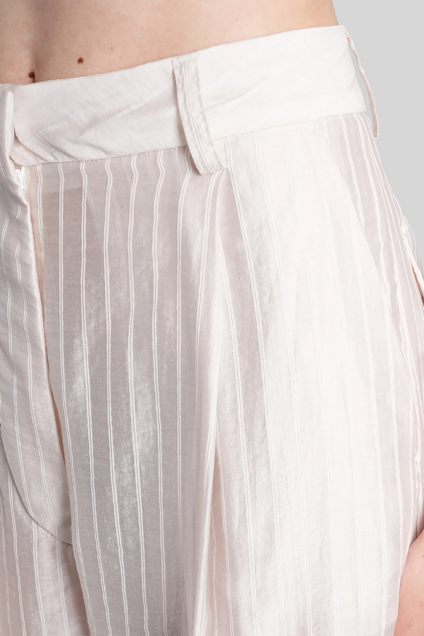 Billie 3111 Pants in white wool and polyester - Image 5
