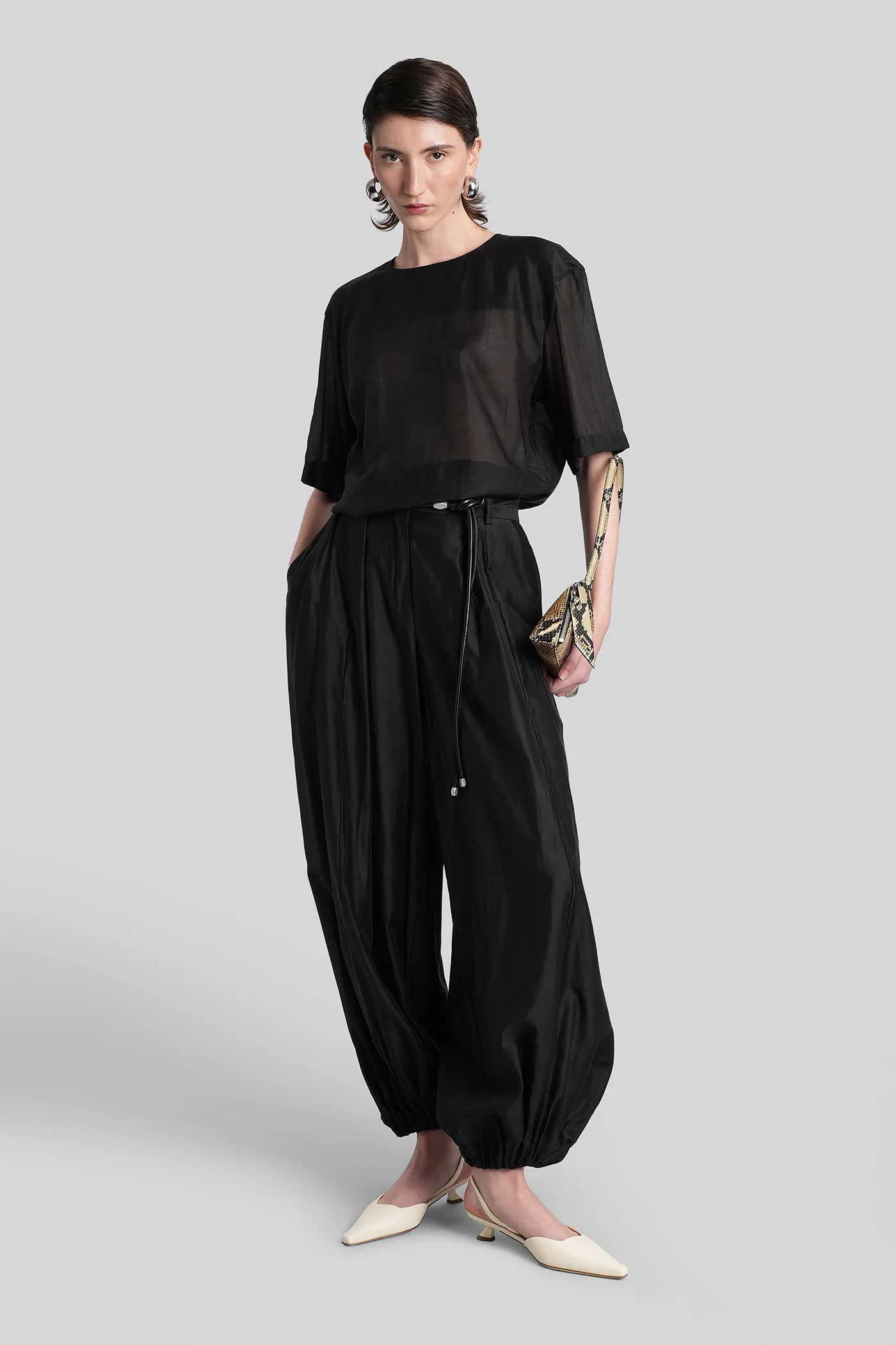 Dean 4011 T-Shirt in black wool and polyester - Image 2