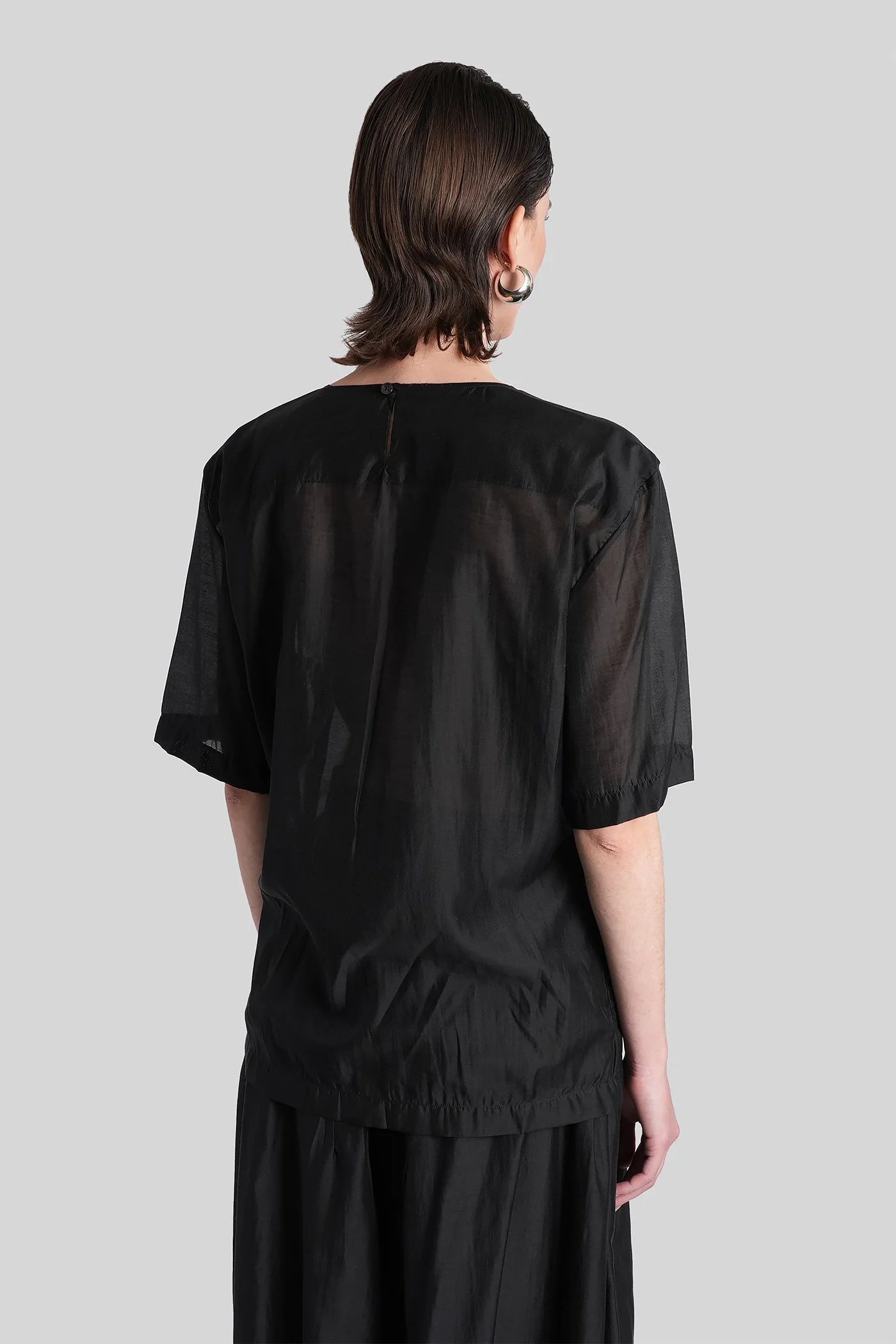 Dean 4011 T-Shirt in black wool and polyester - Image 3