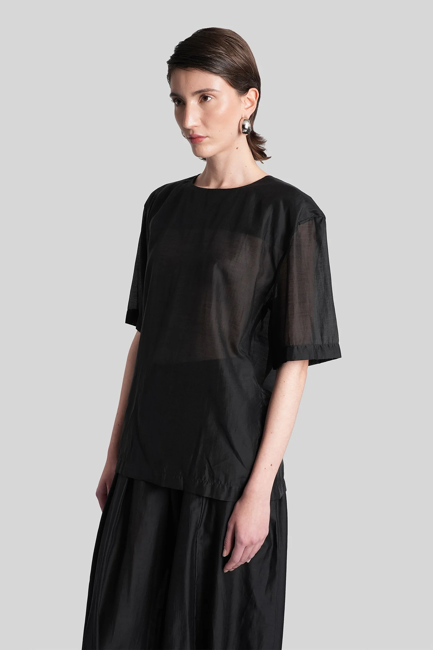 Dean 4011 T-Shirt in black wool and polyester - Image 4