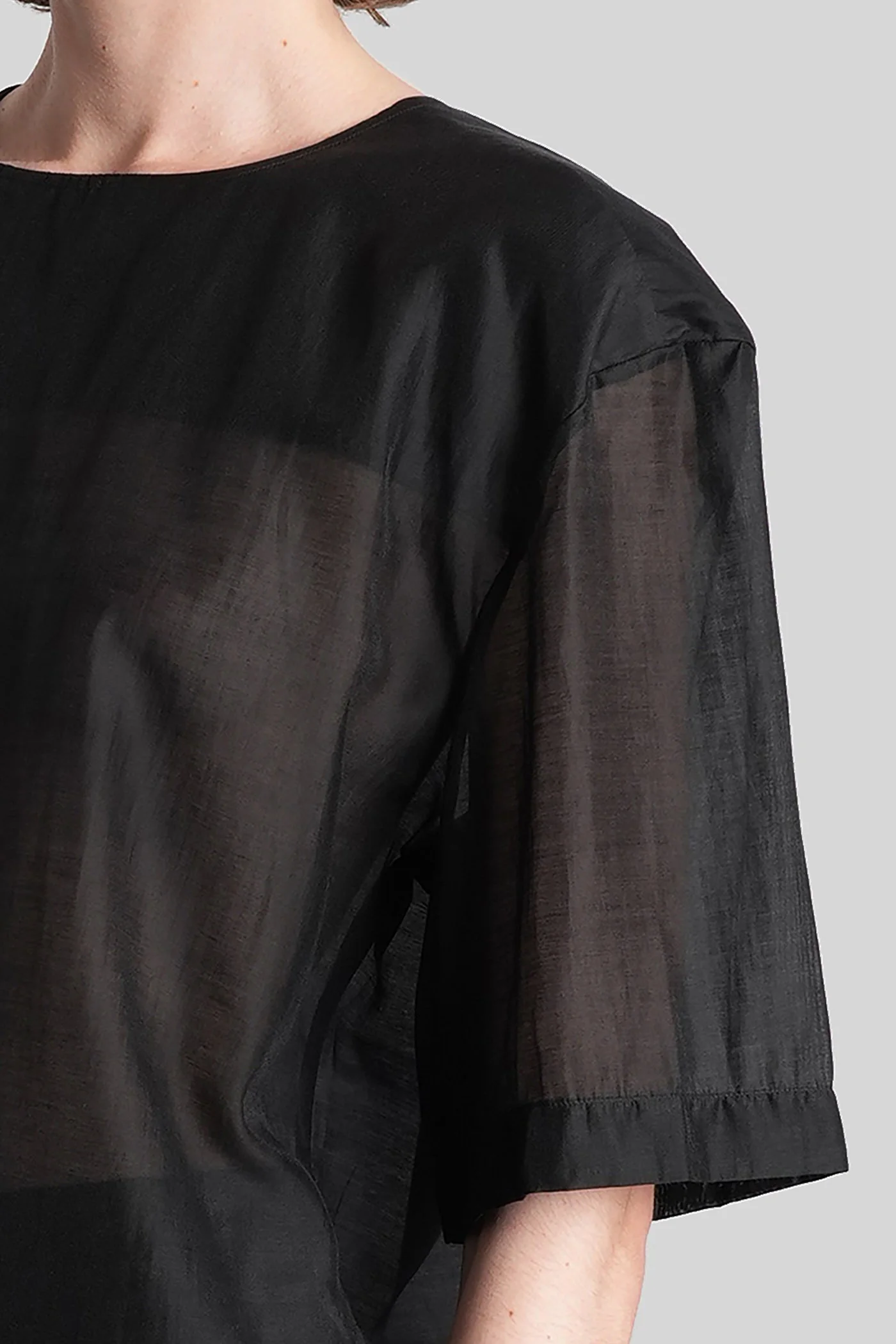 Dean 4011 T-Shirt in black wool and polyester - Image 5