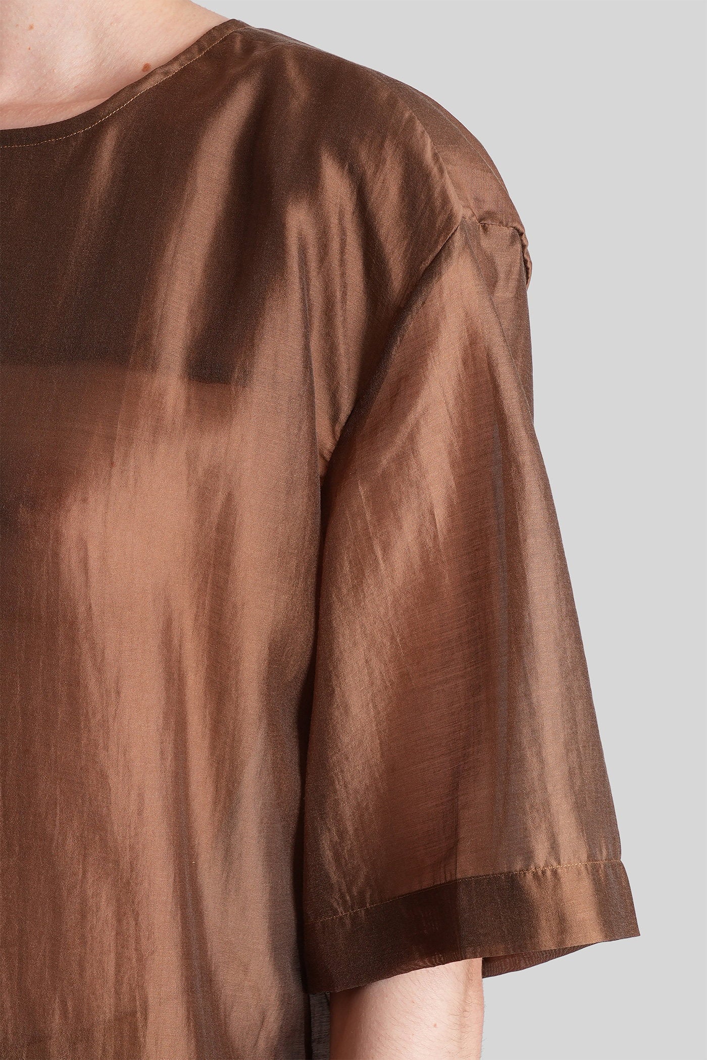 Dean 4011 T-Shirt in brown wool and polyester - Image 5