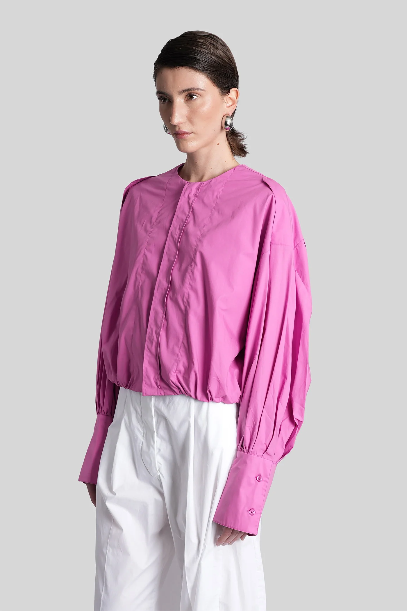 Diana 4007 Shirt in fuxia cotton - Image 4