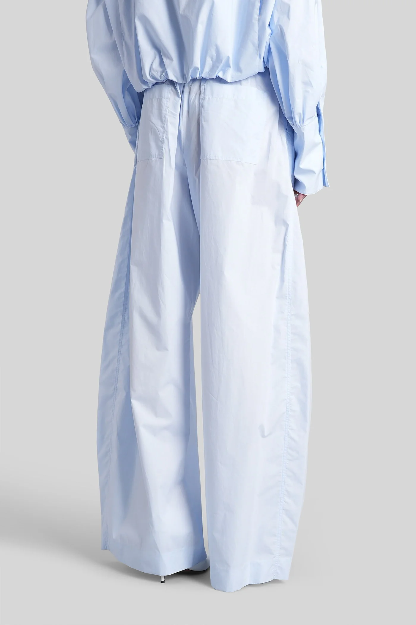 Dora 3119 Pants in cyan cotton - Image 3