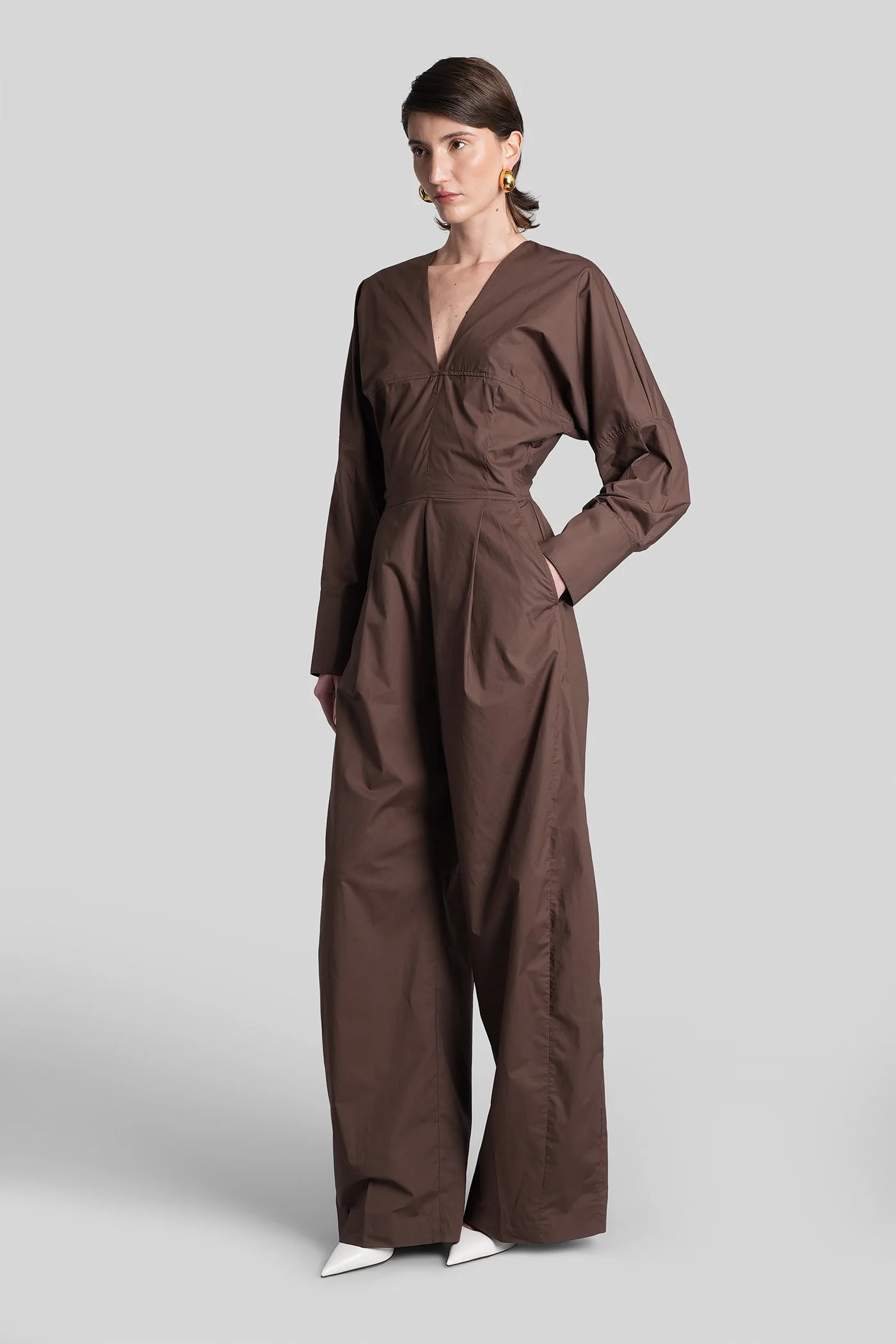 Drew 3123 Jumpsuit in brown cotton - Image 4