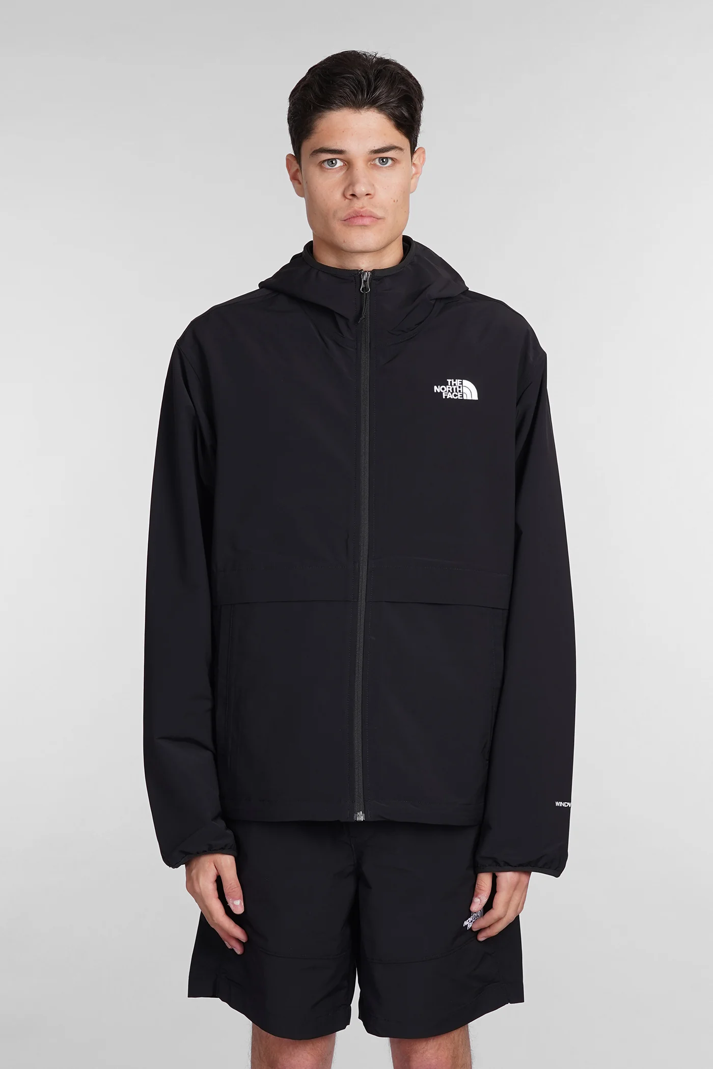 Casual jacket in black polyester