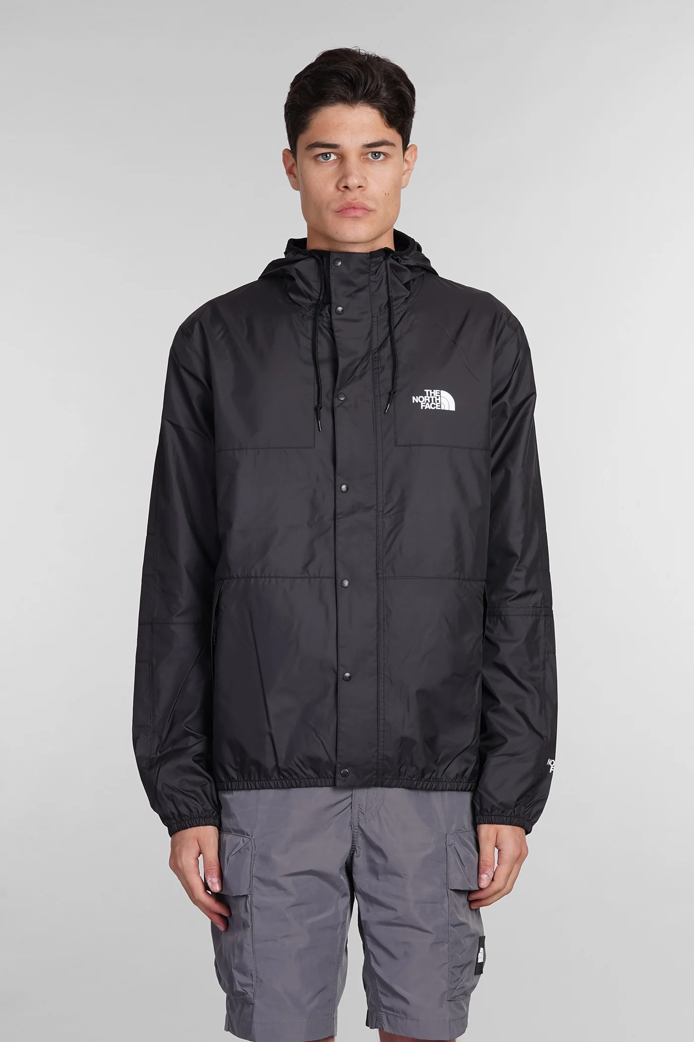 Casual jacket in black polyester