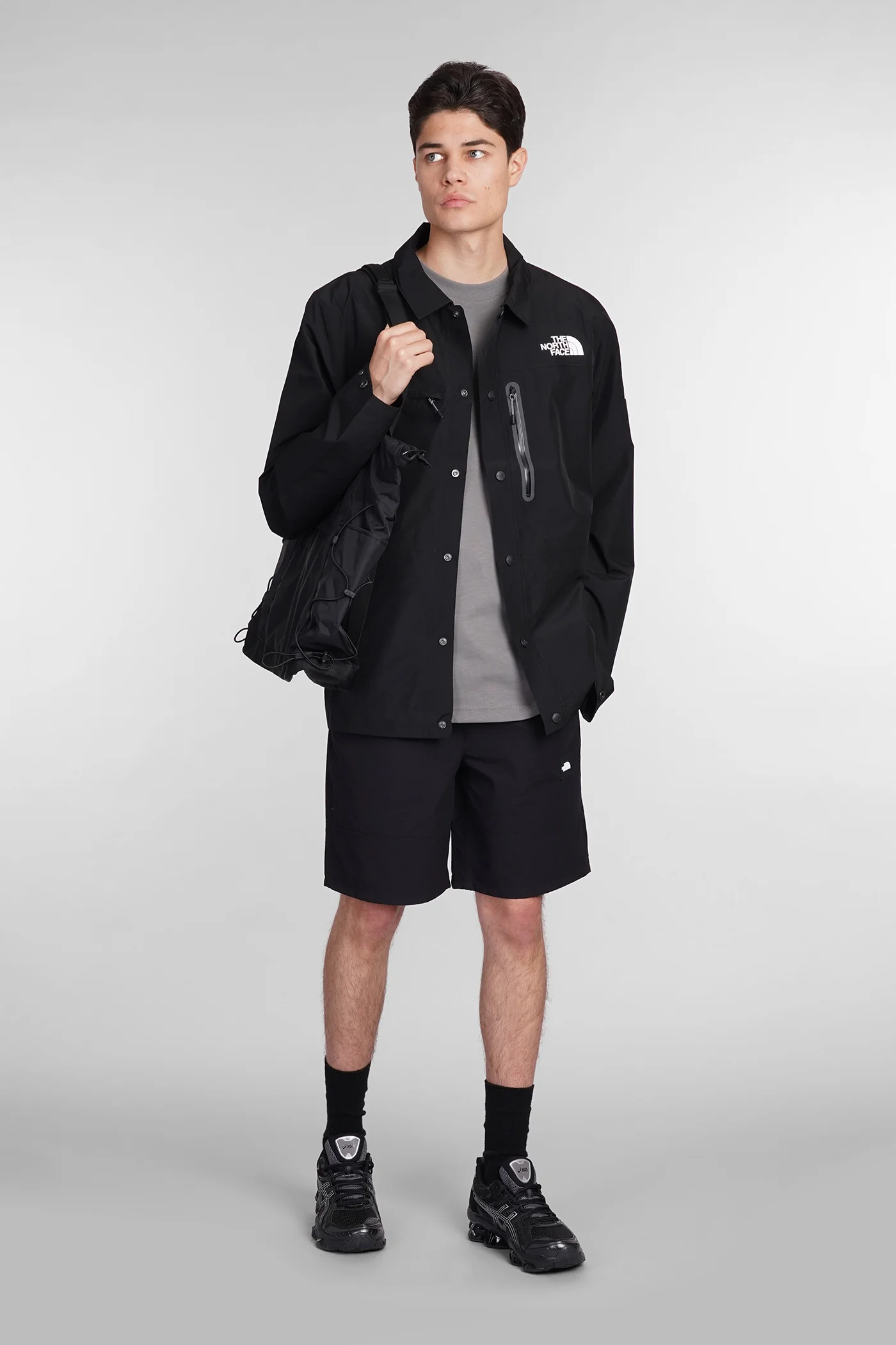Casual jacket in black polyester - Image 2