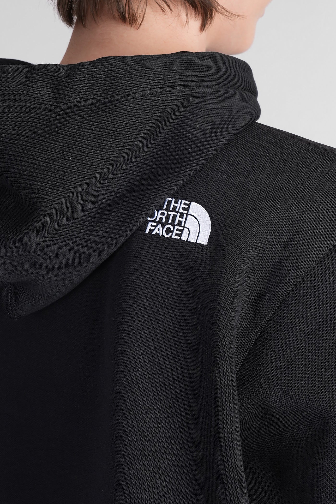 Essential Crop Hoodi Sweatshirt in black cotton - Image 5
