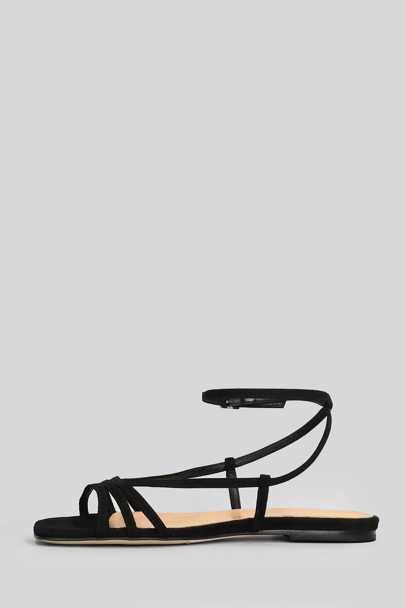 Flat sandal-slipper in black suede - Image 3