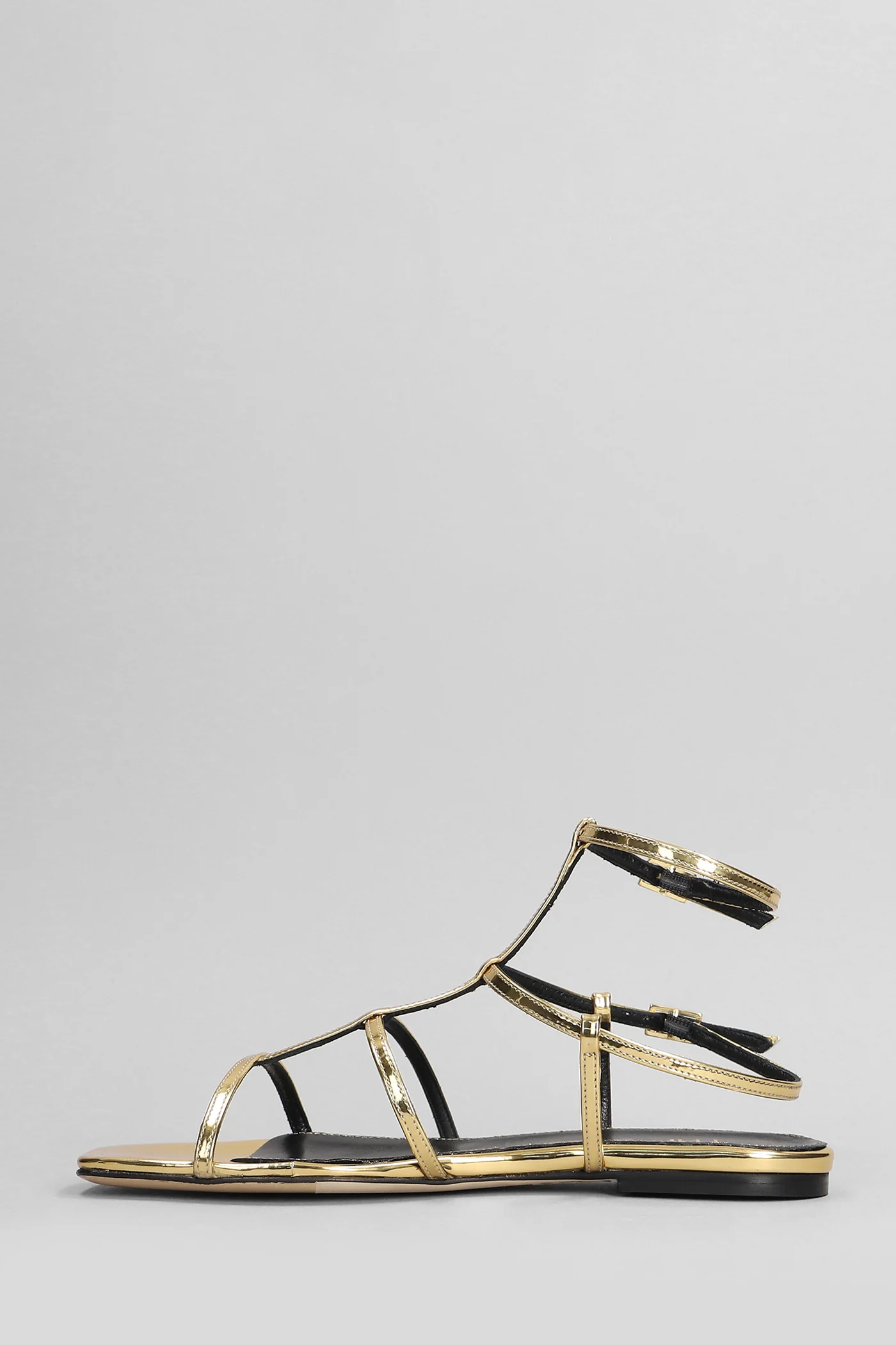 Flats in gold leather - Image 3