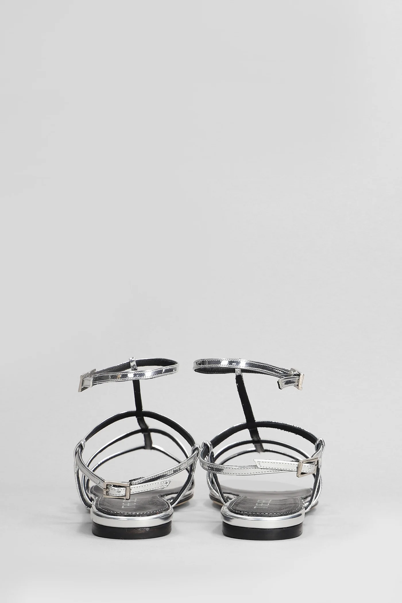 Flats in silver leather - Image 4
