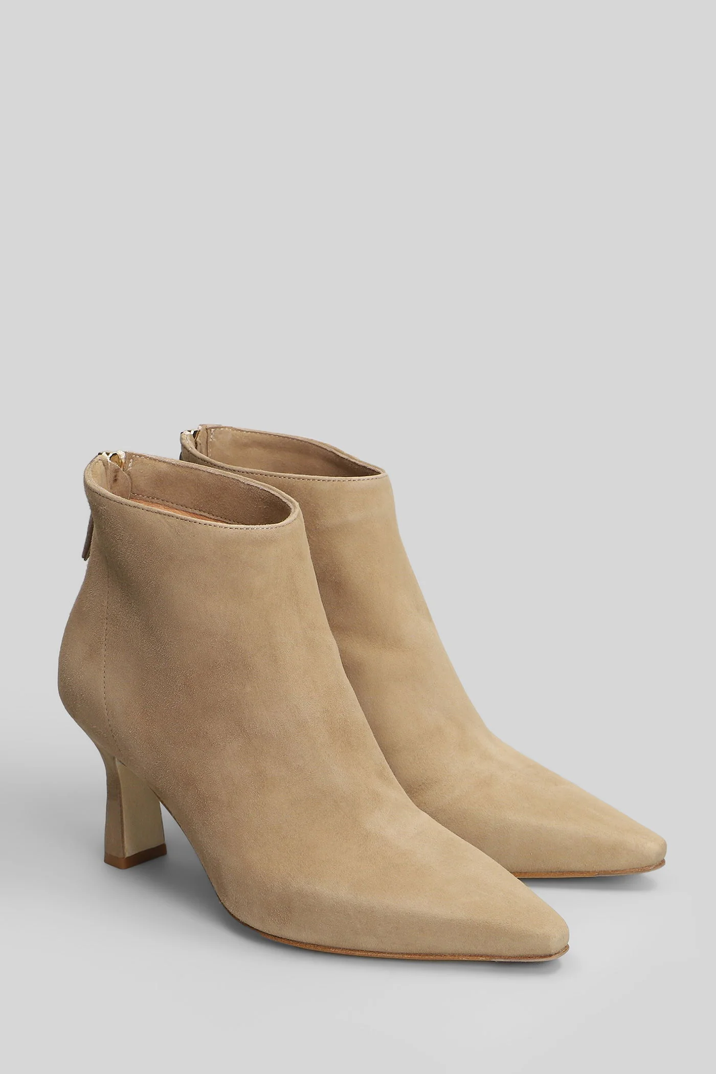 High heels Ankle boots in beige suede - Image 2