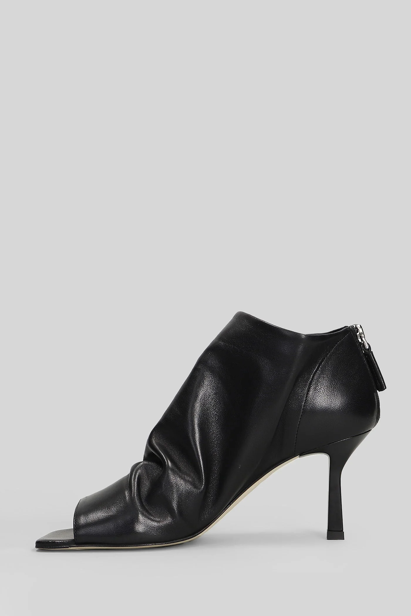 High heels Ankle boots in black leather - Image 3