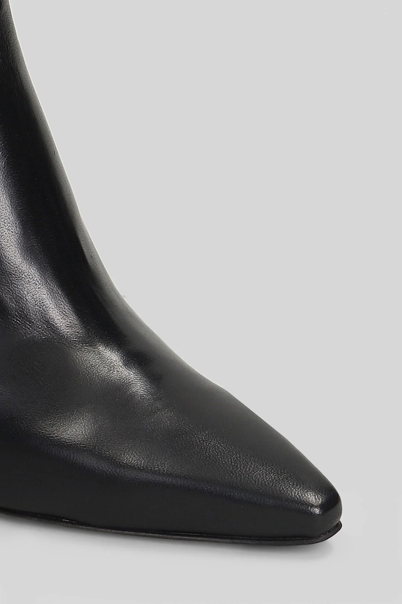 High heels Ankle boots in black leather - Image 5