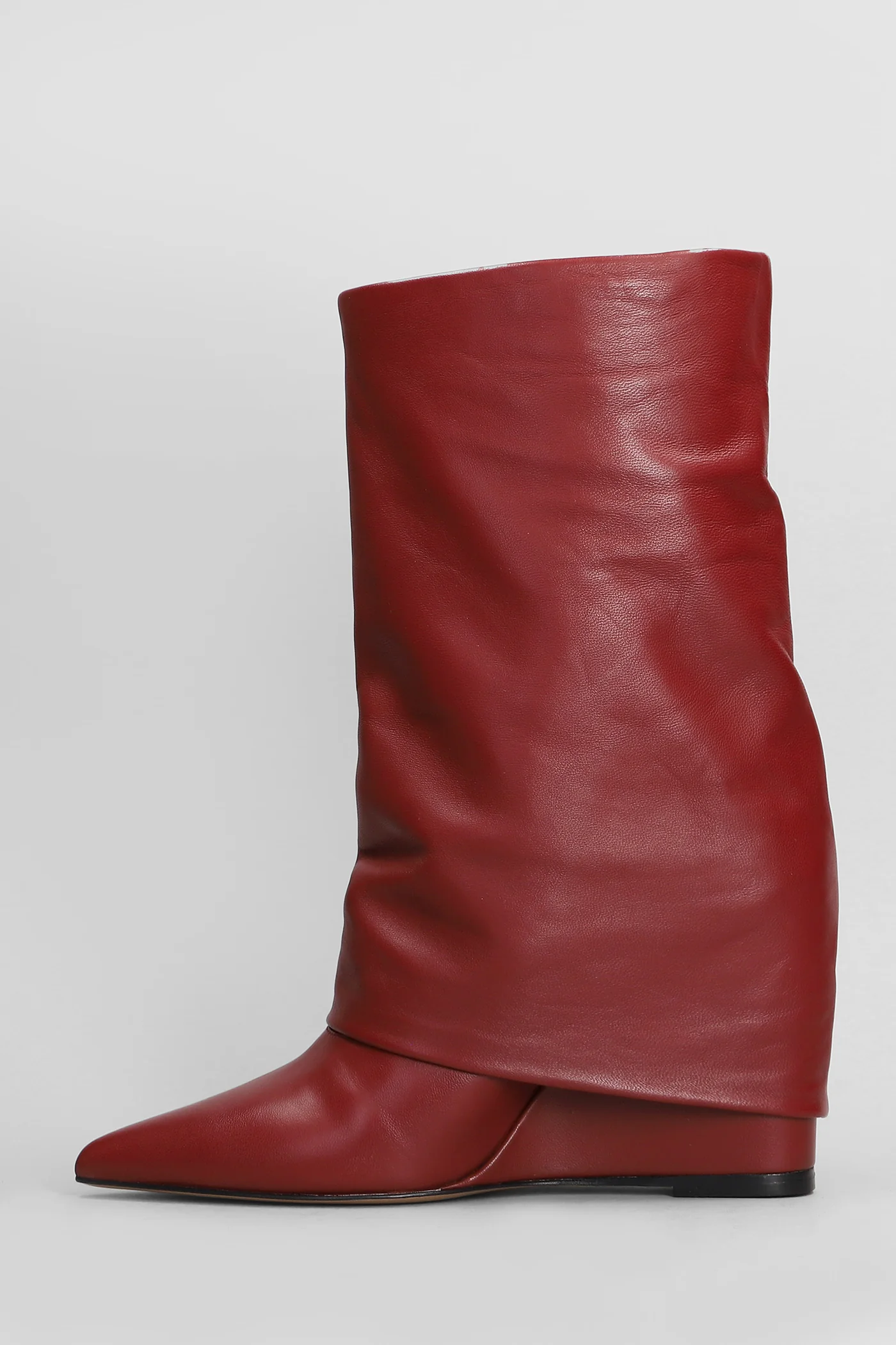 High heels Ankle boots in bordeaux leather - Image 3