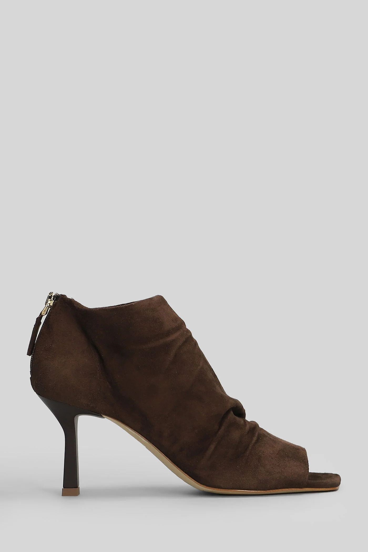 High heels Ankle boots in dark brown suede - Image 21