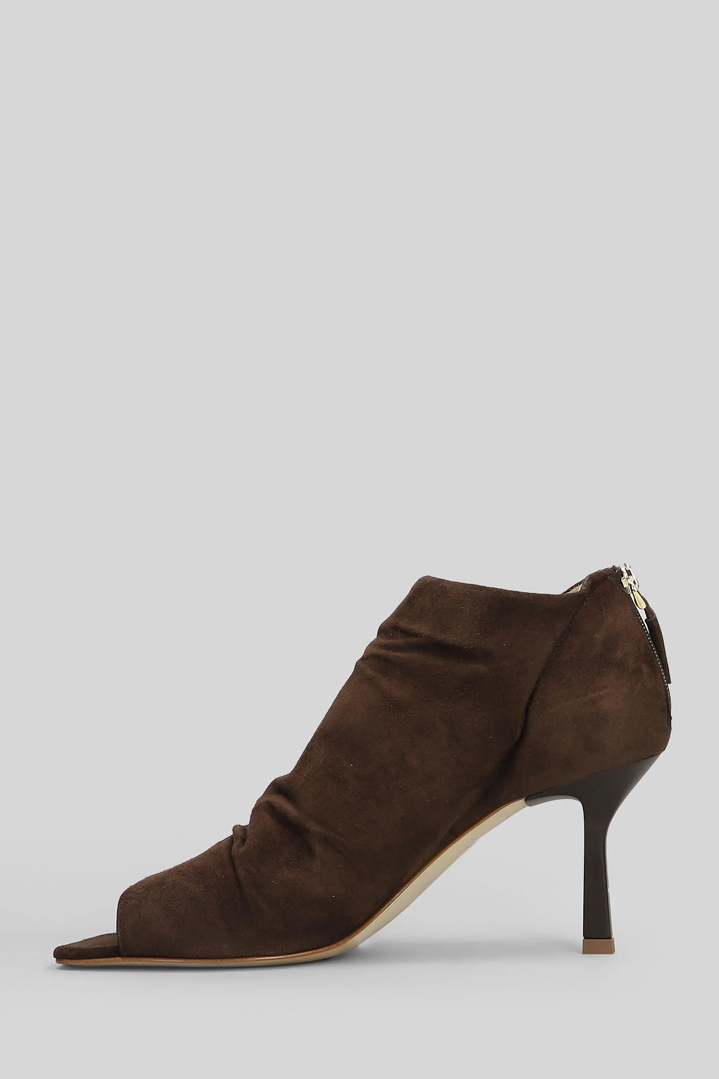 High heels Ankle boots in dark brown suede - Image 43