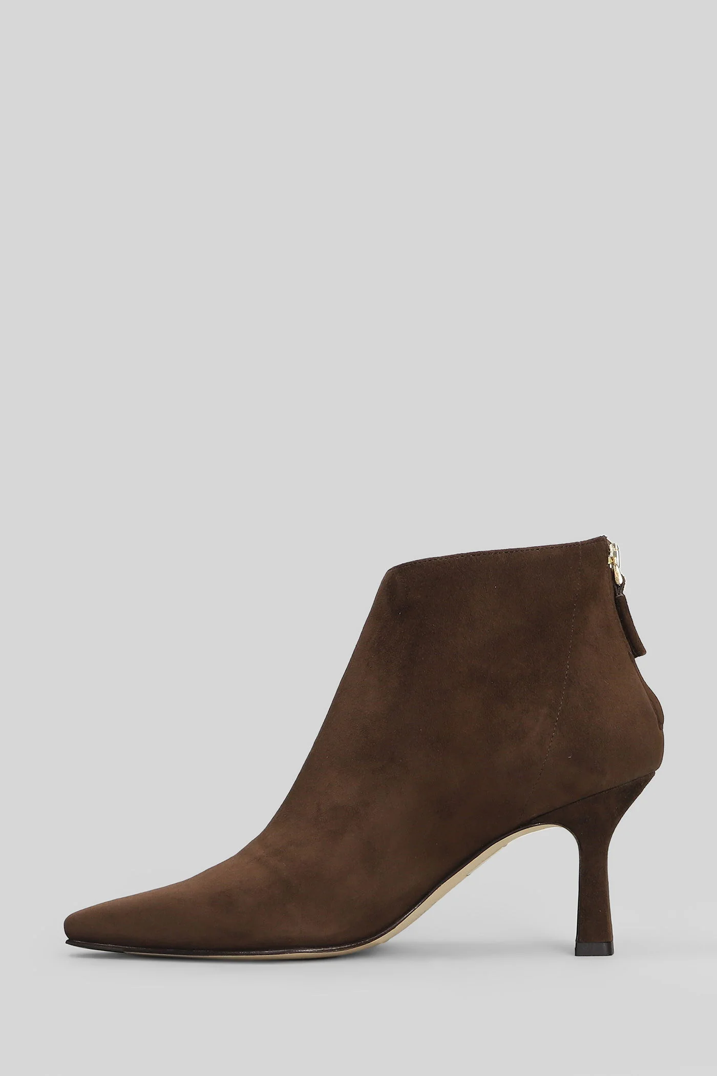 High heels Ankle boots in dark brown suede - Image 3