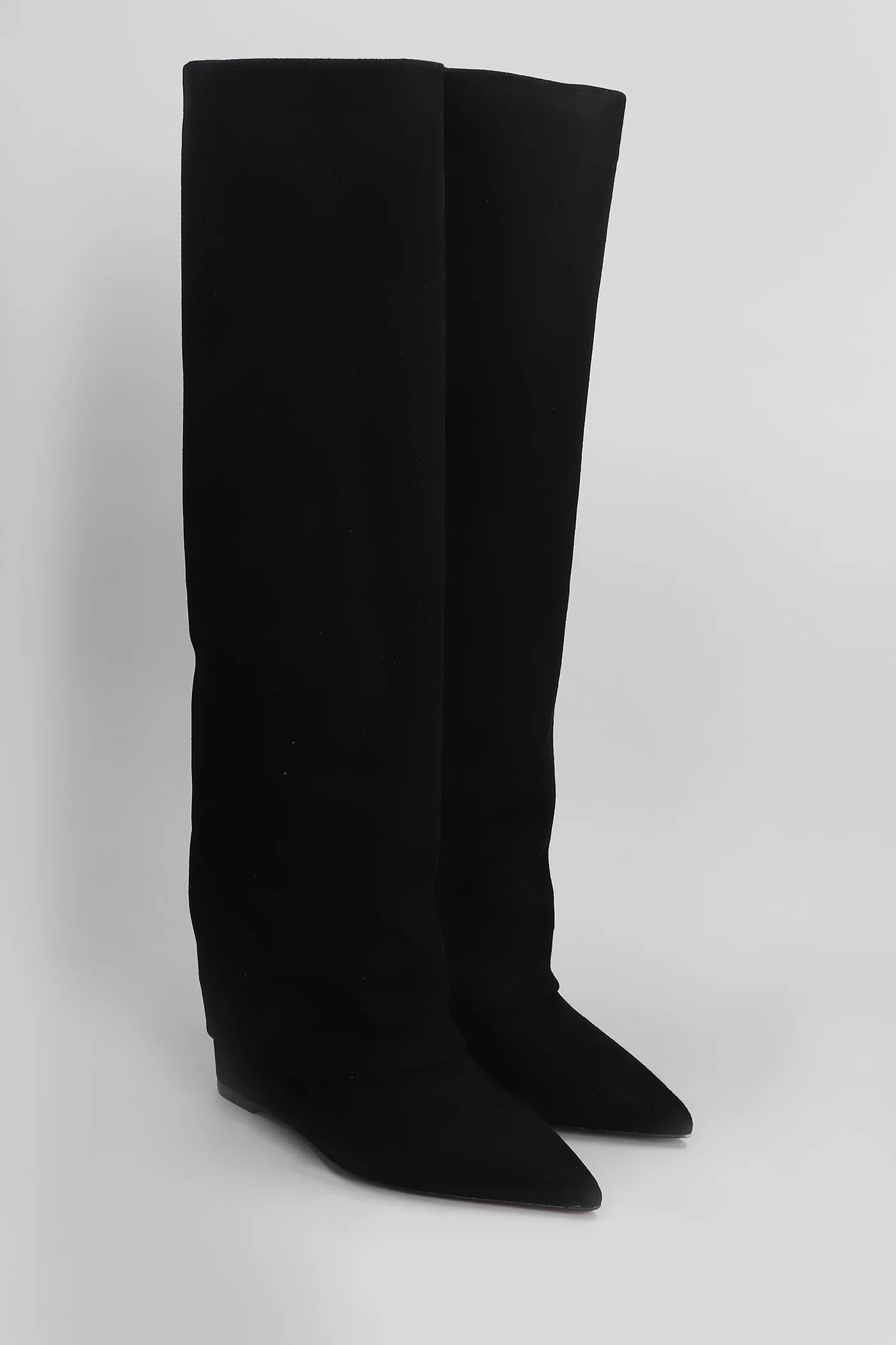 High heels boots in black suede - Image 2