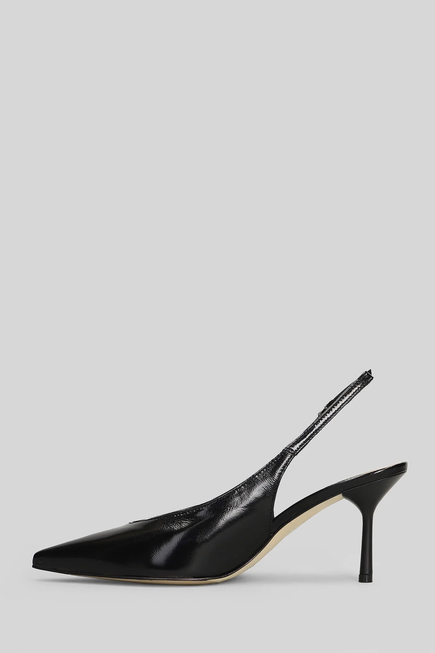 Pumps in black leather - Image 3
