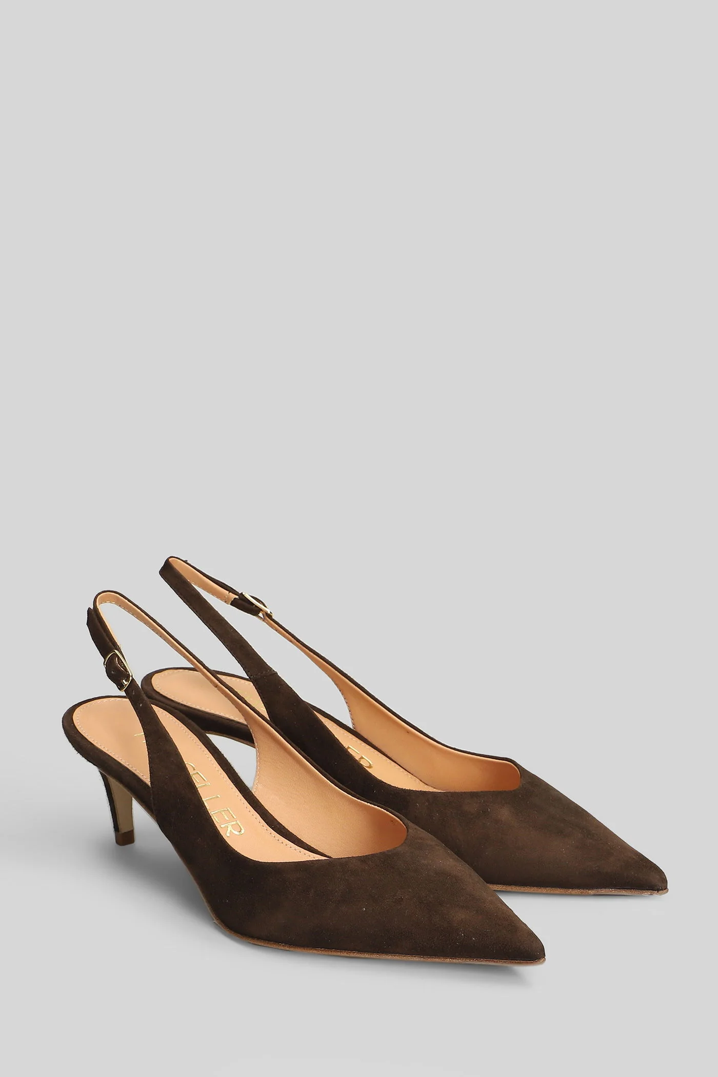 Pumps in dark brown suede - Image 2