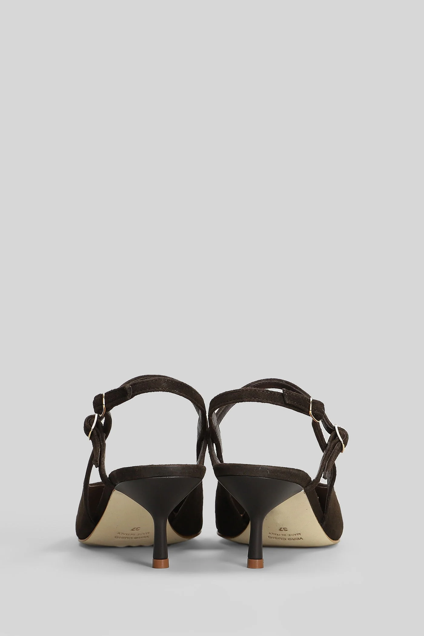 Pumps in dark brown suede - Image 4