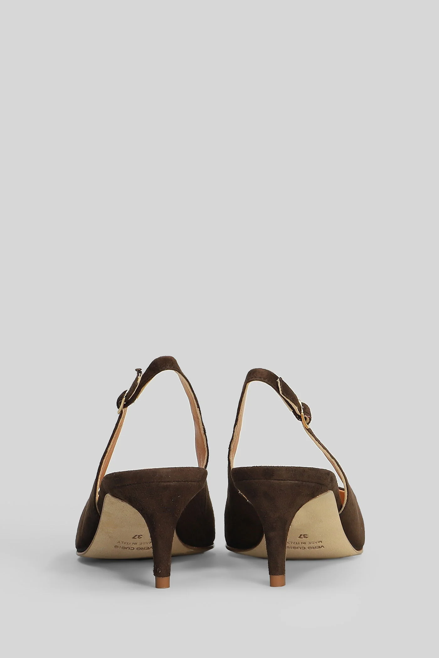 Pumps in dark brown suede - Image 4