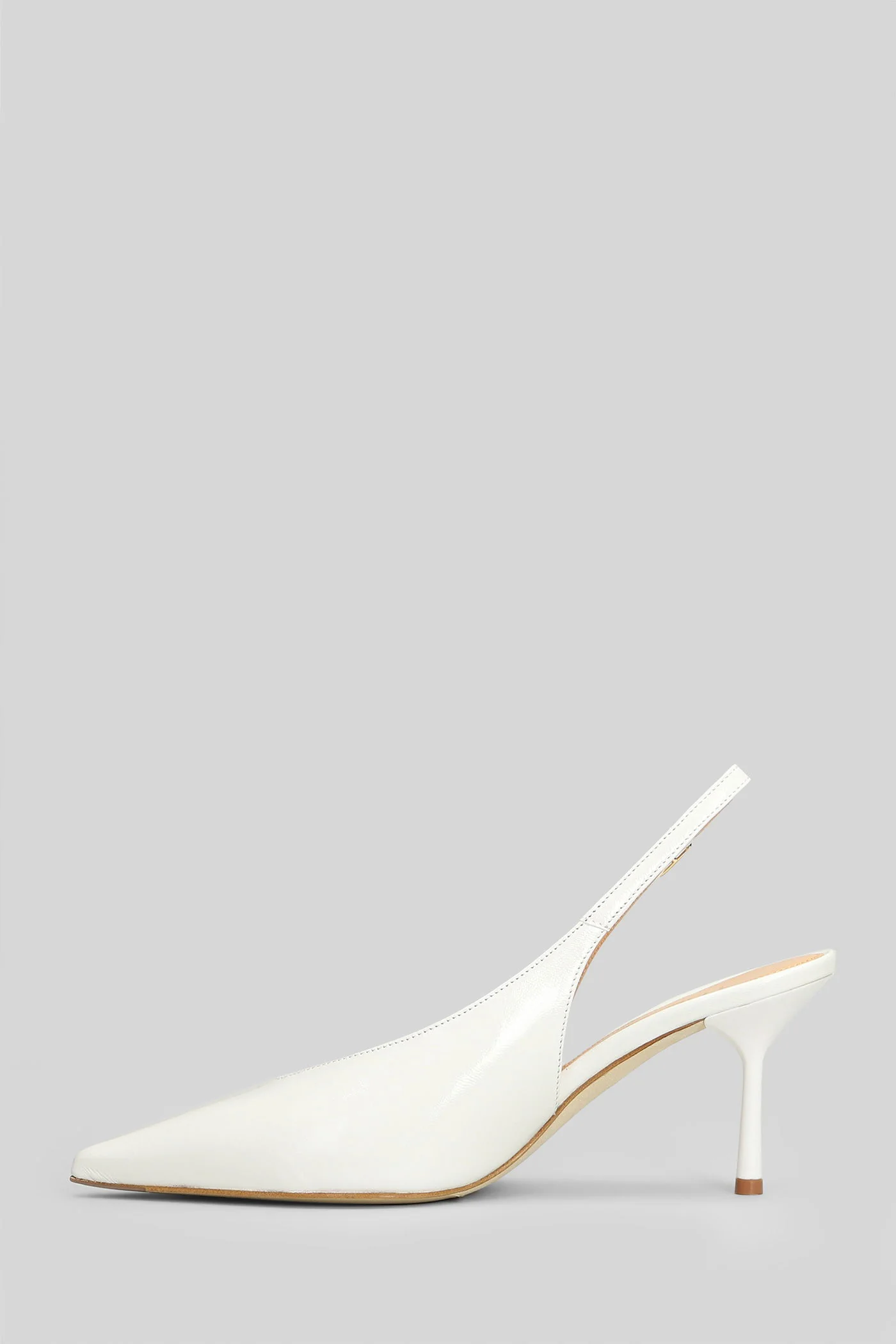 Pumps in white leather - Image 3