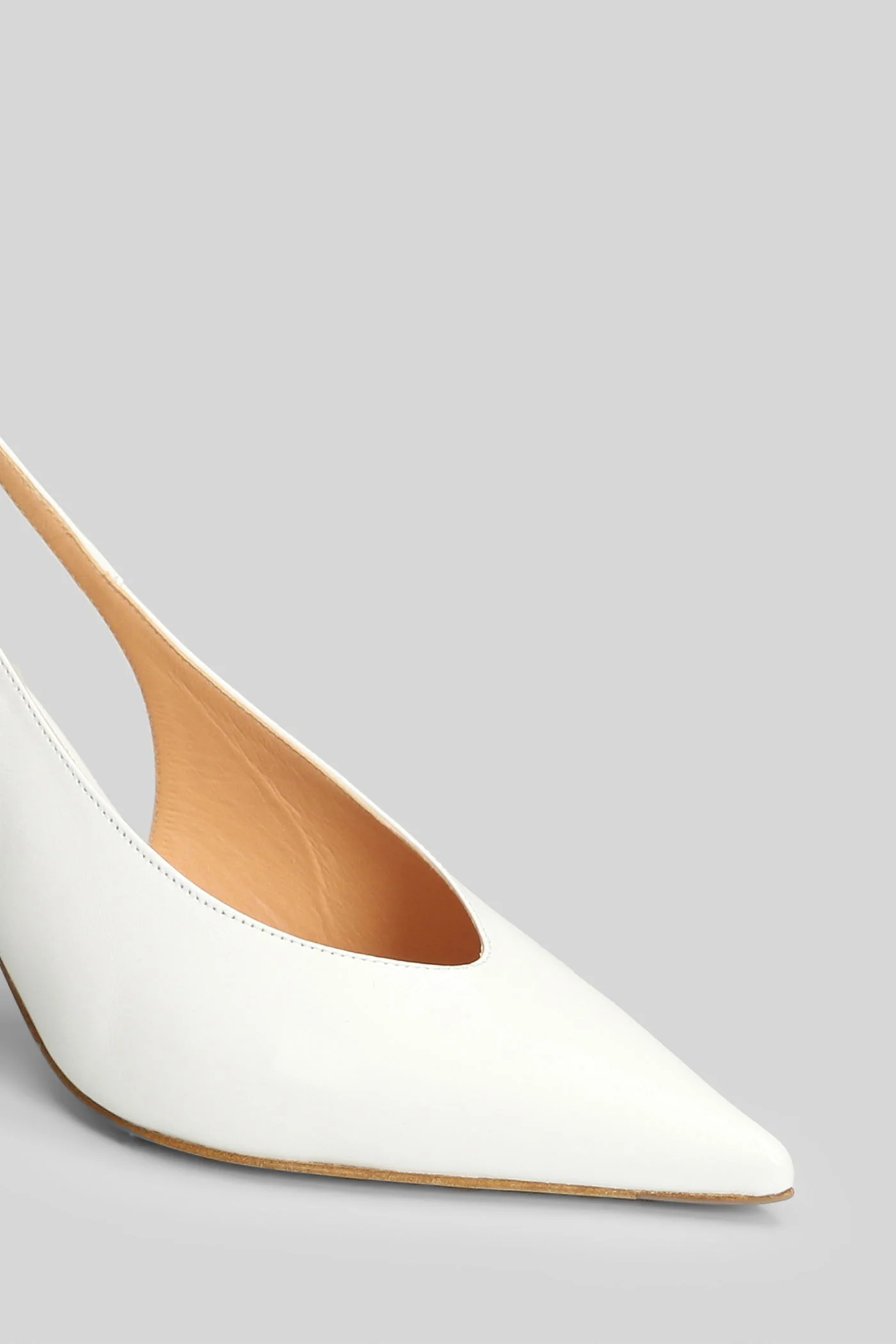 Pumps in white leather - Image 5