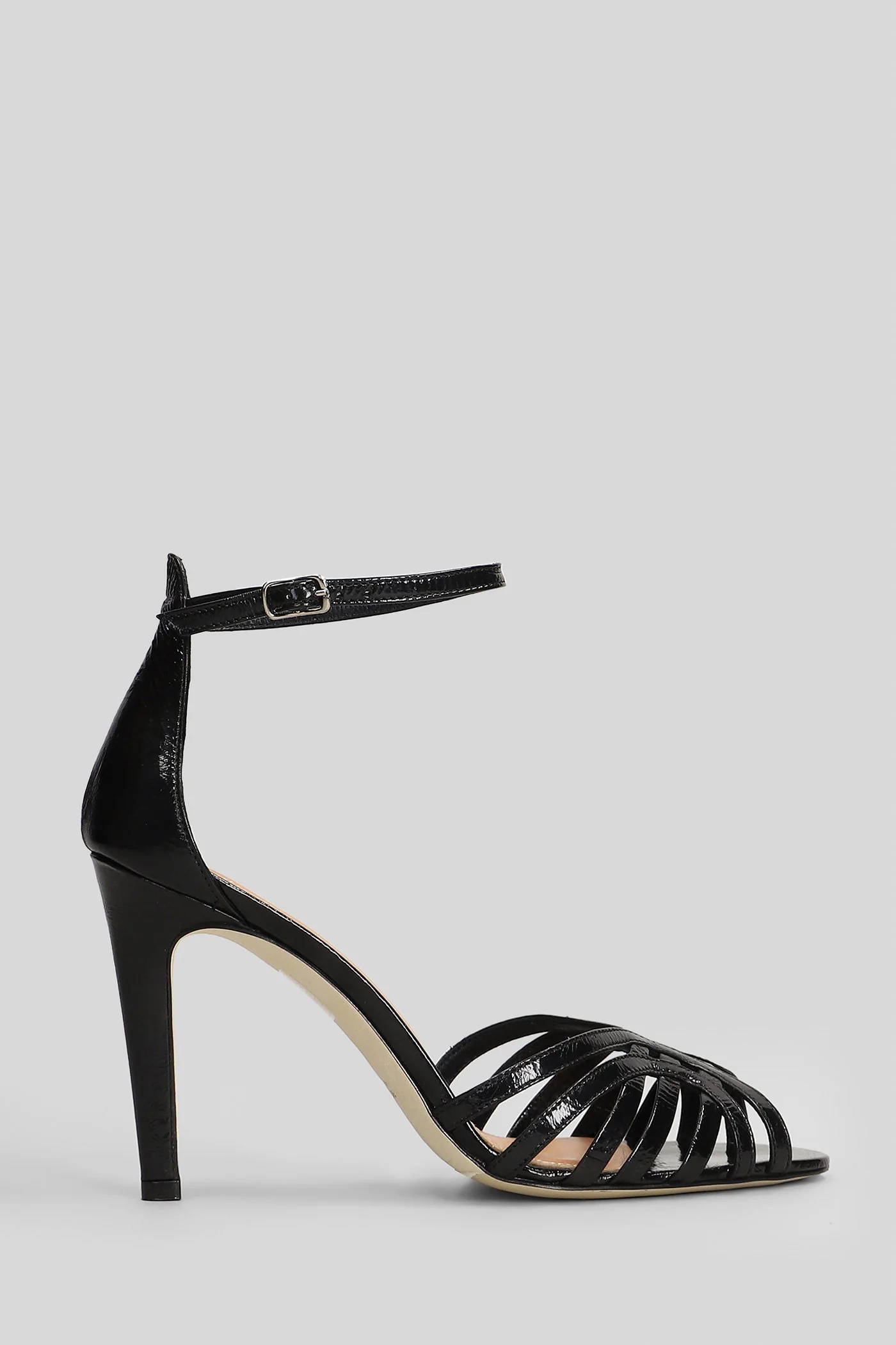 Sandals in black leather