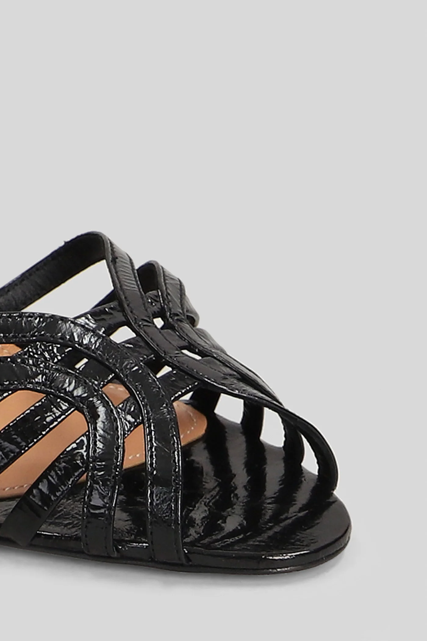 Sandals in black leather - Image 5