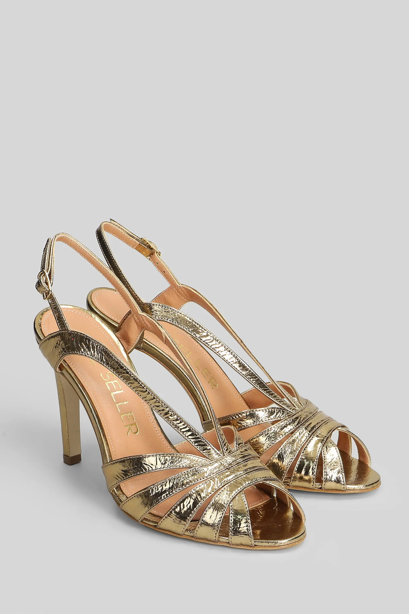 Sandals in bronze leather - Image 2