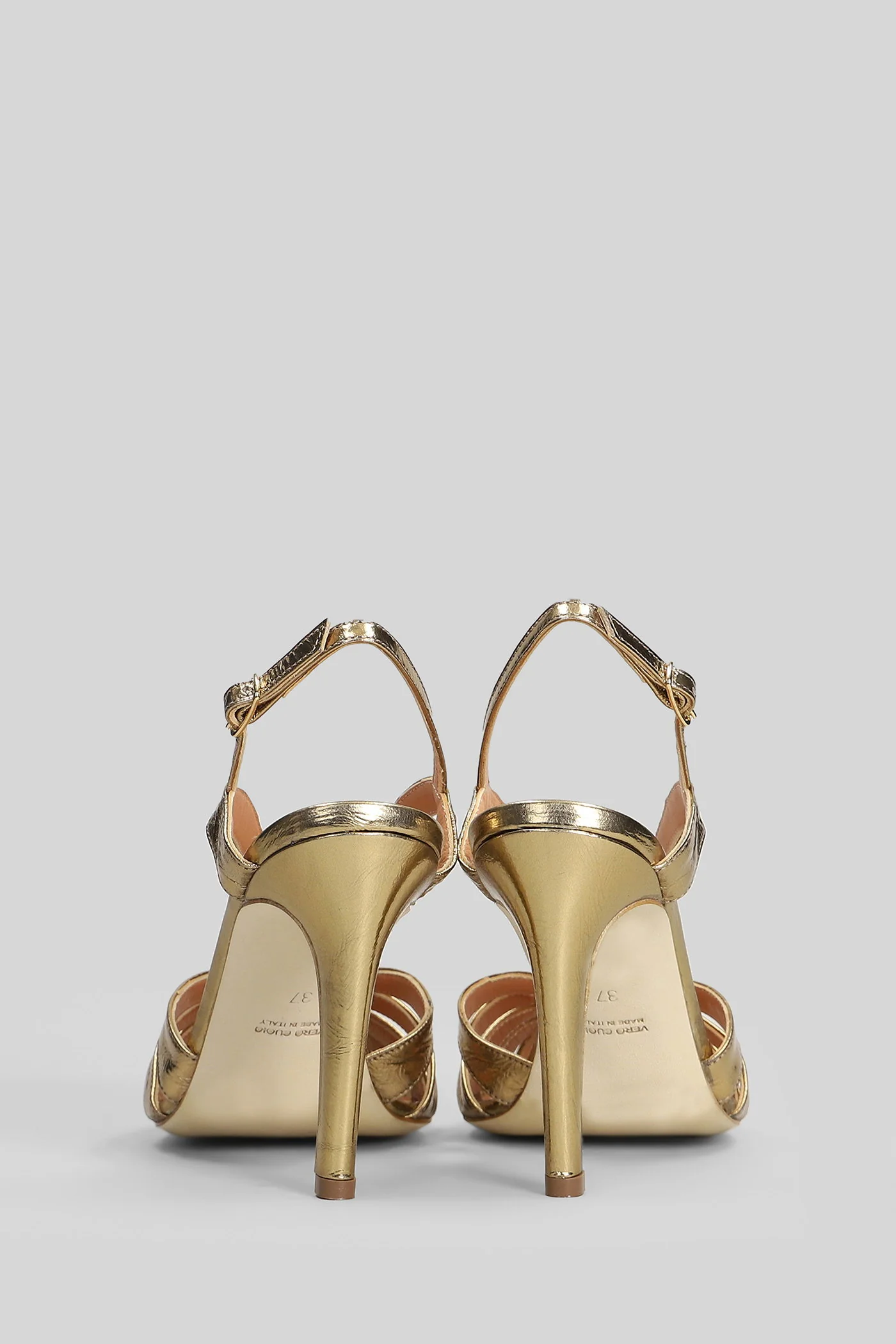 Sandals in bronze leather - Image 4