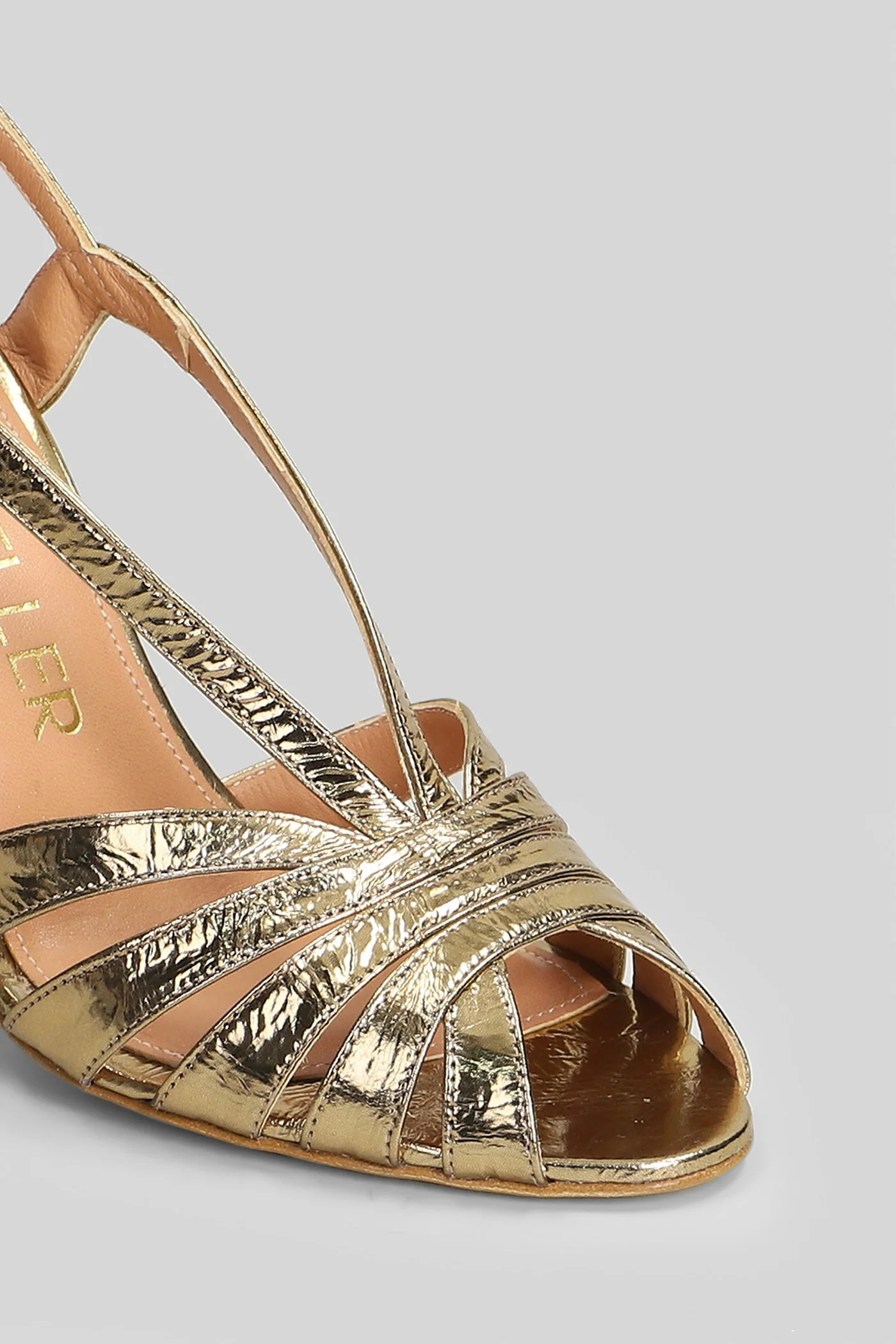 Sandals in bronze leather - Image 5
