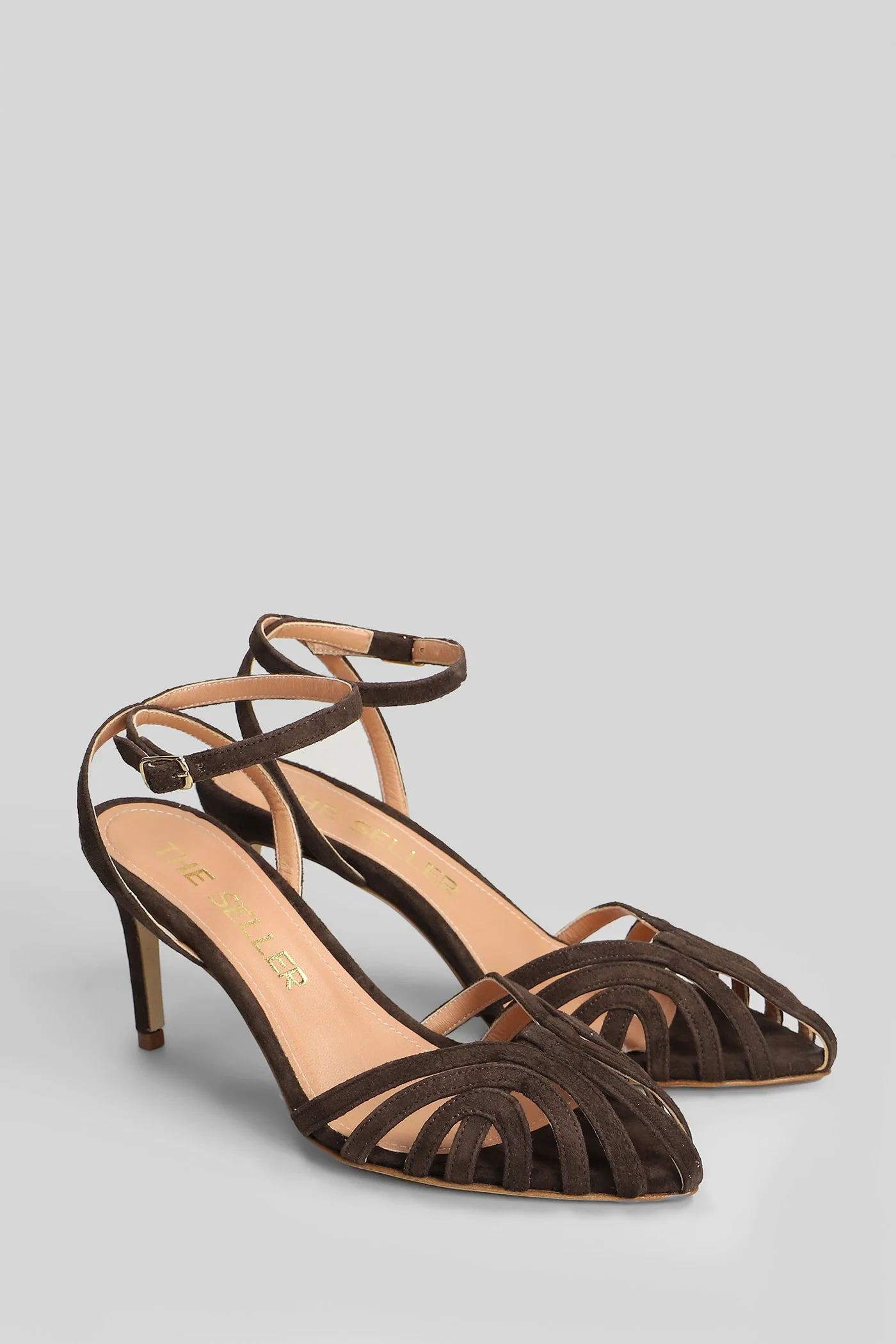 Sandals in dark brown suede - Image 2